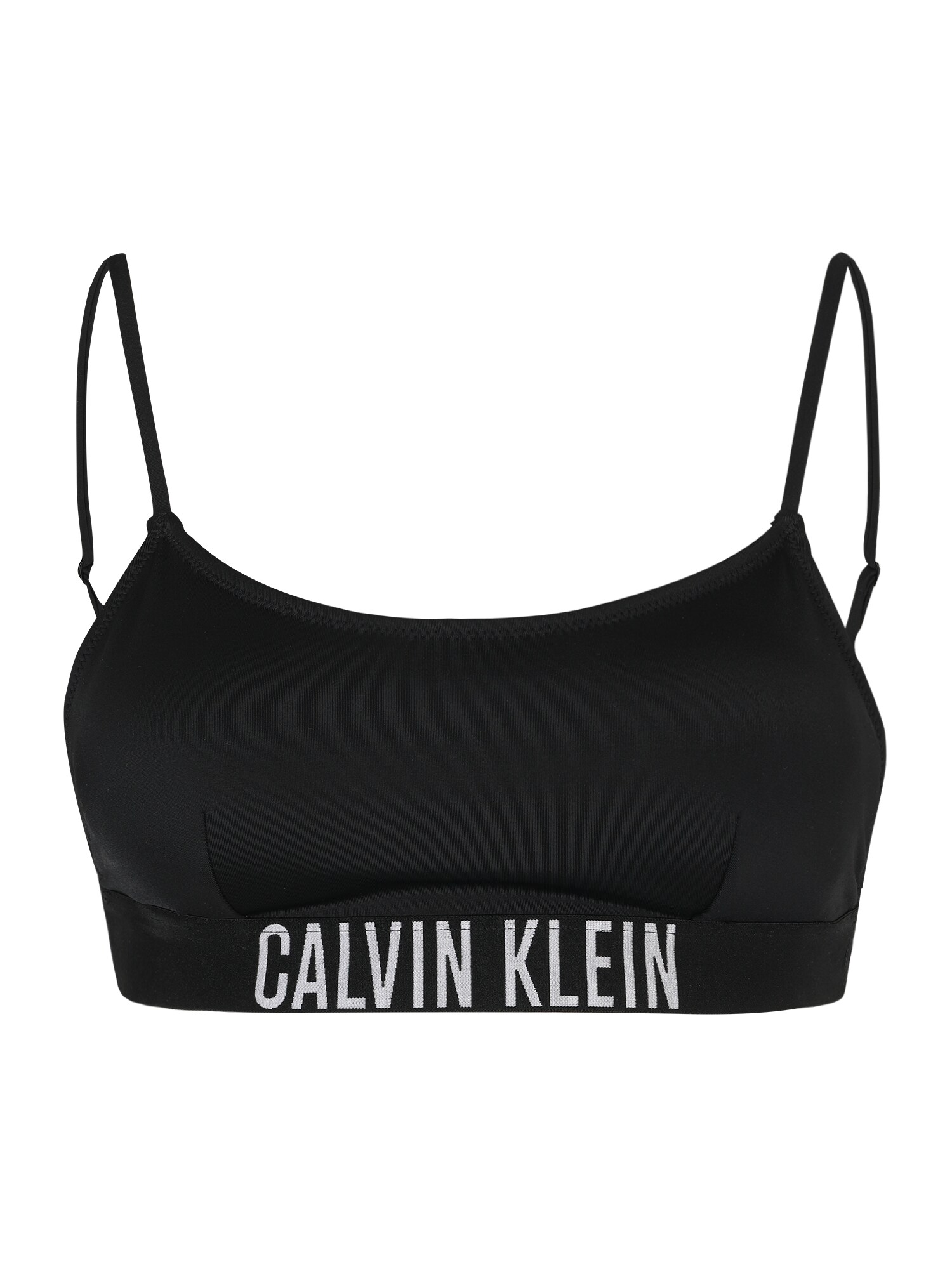 Calvin Klein Swimwear Bikinový top 'Intense power'  čierna / biela