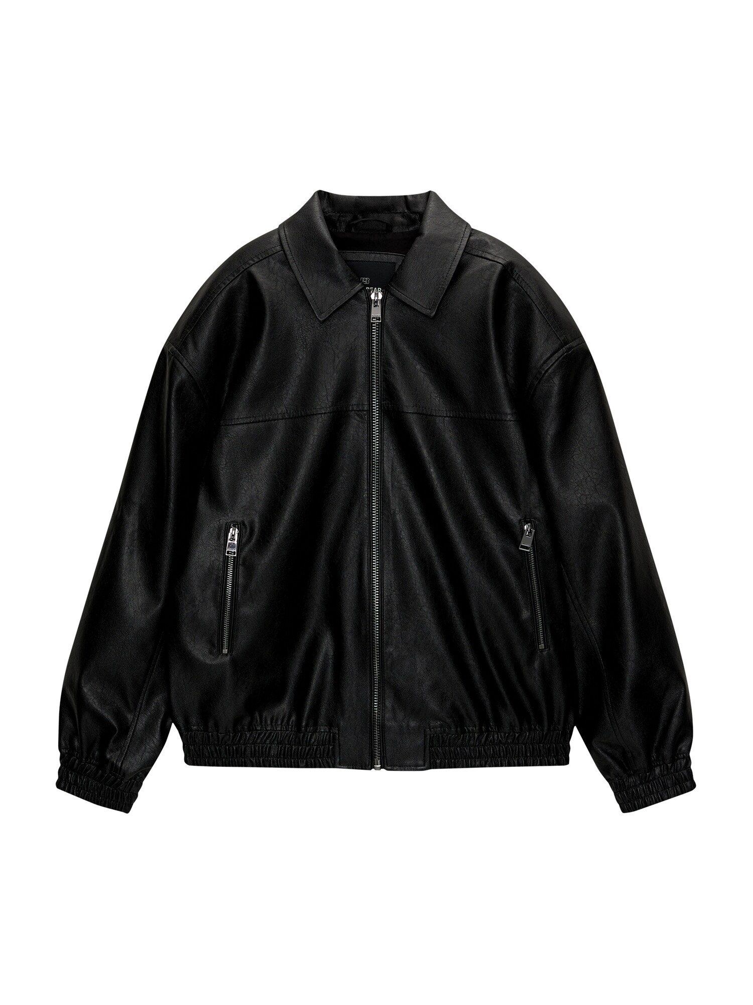 Pull&Bear Geacă de primăvară-toamnă  negru
