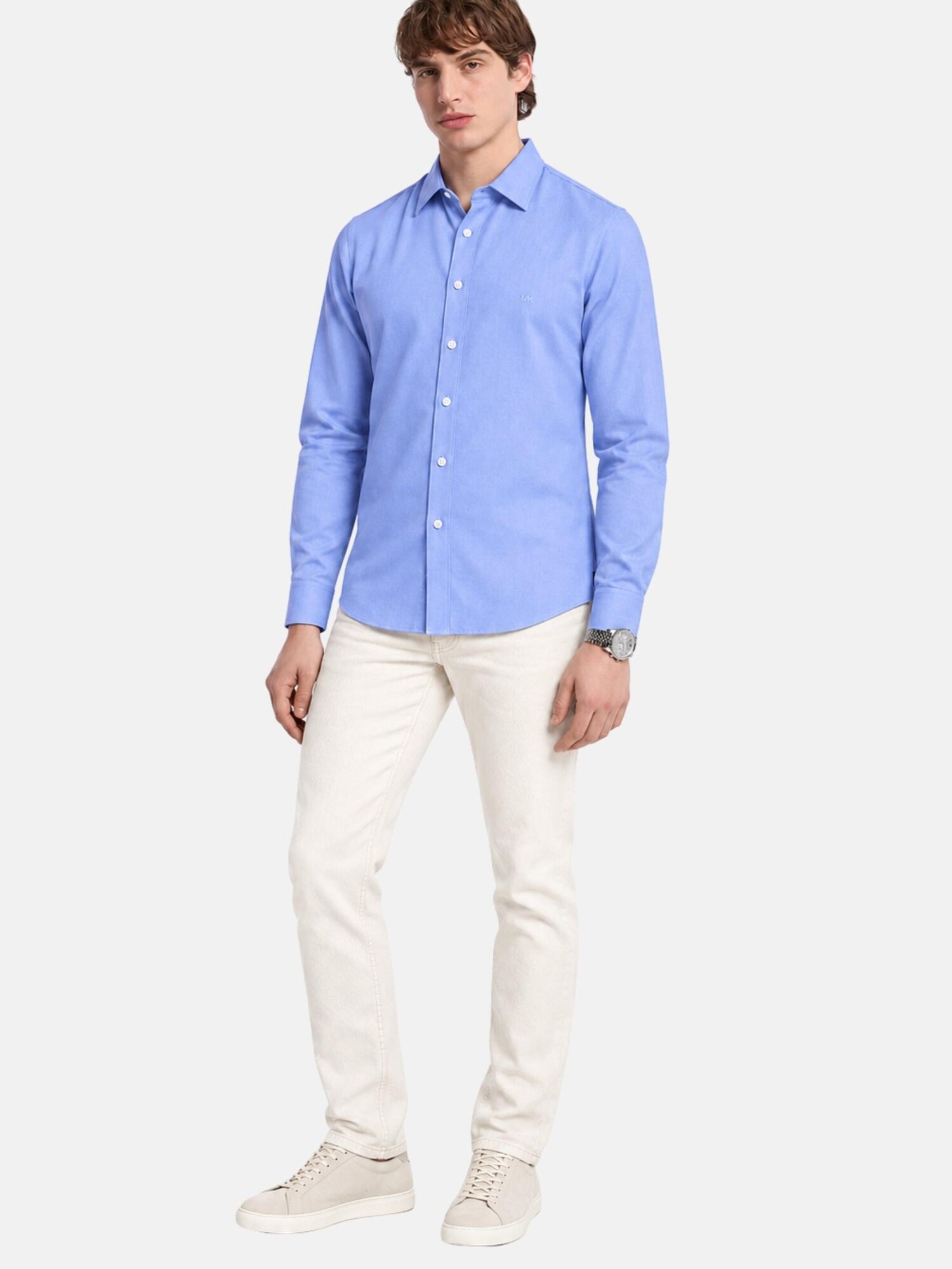 Michael Kors Camiseta 'MICHAEL KORS ROYAL OXFORD SLIM FIT SHIRT CAMICIA' azul claro – imagen 3
