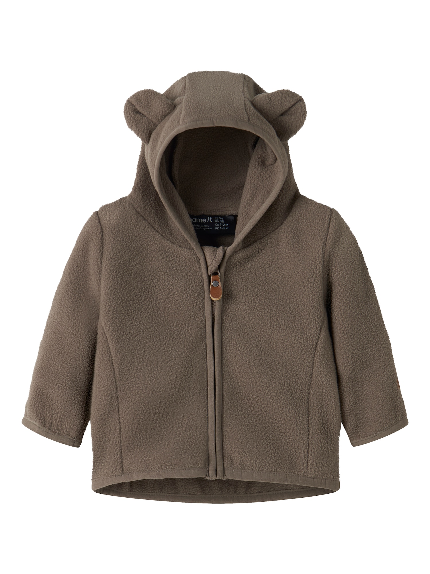 NAME IT Jachetă  fleece NBNMEEKO ciocolatiu