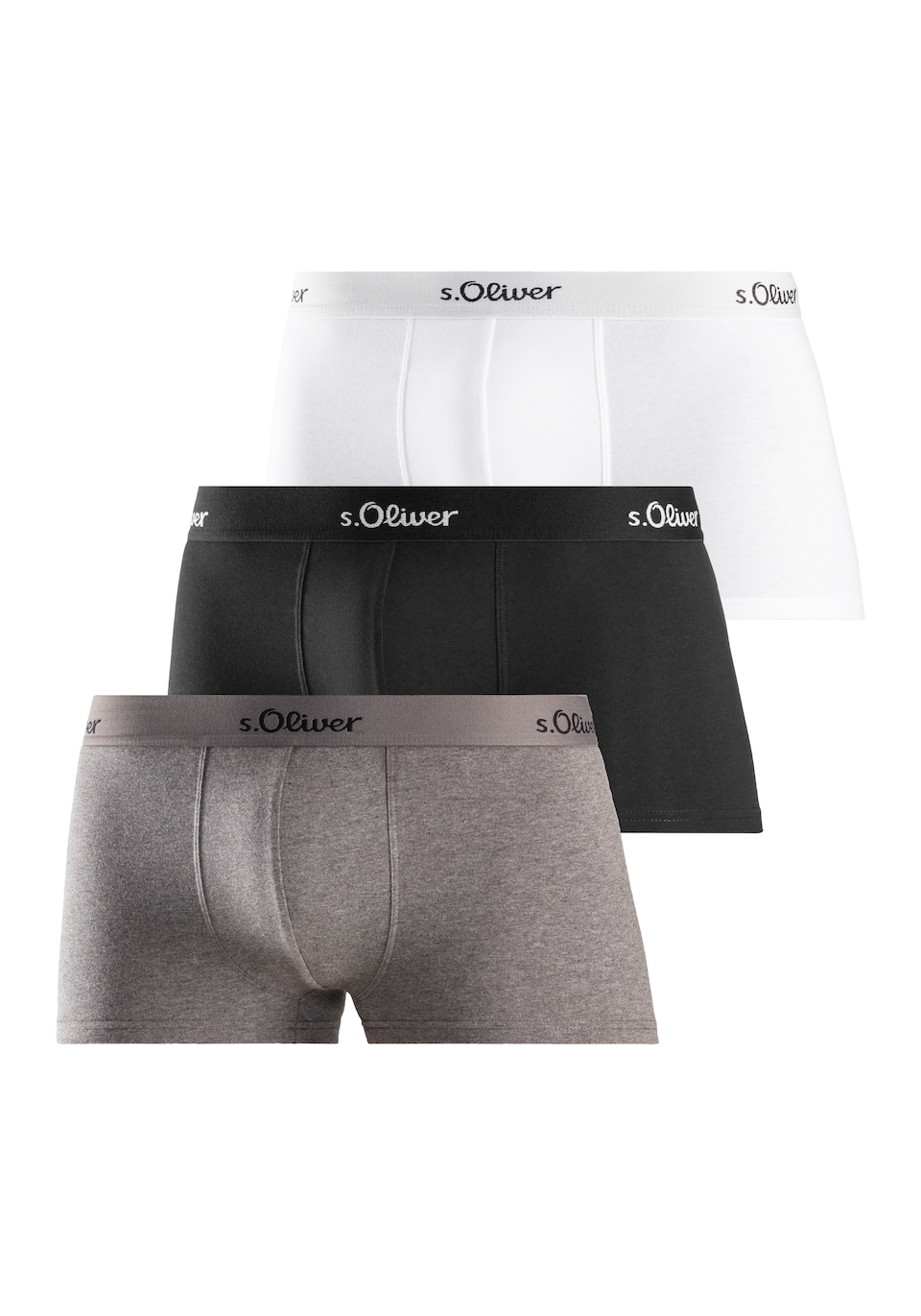 Boxershorts gråmelerad / svart