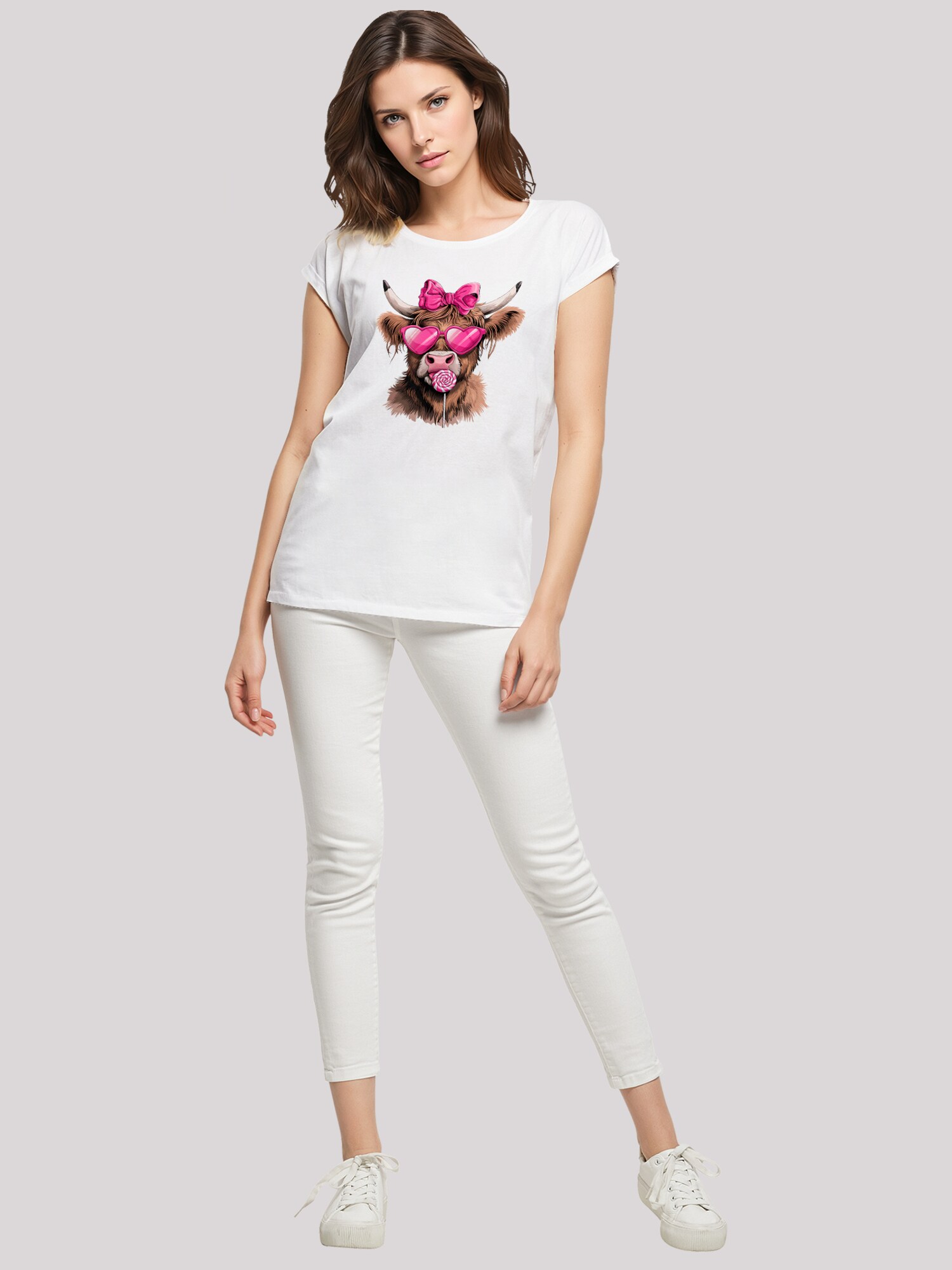 Thumbnail - F4NT4STIC T-Shirt Highland Cow Valentinstag Sonnenbrille