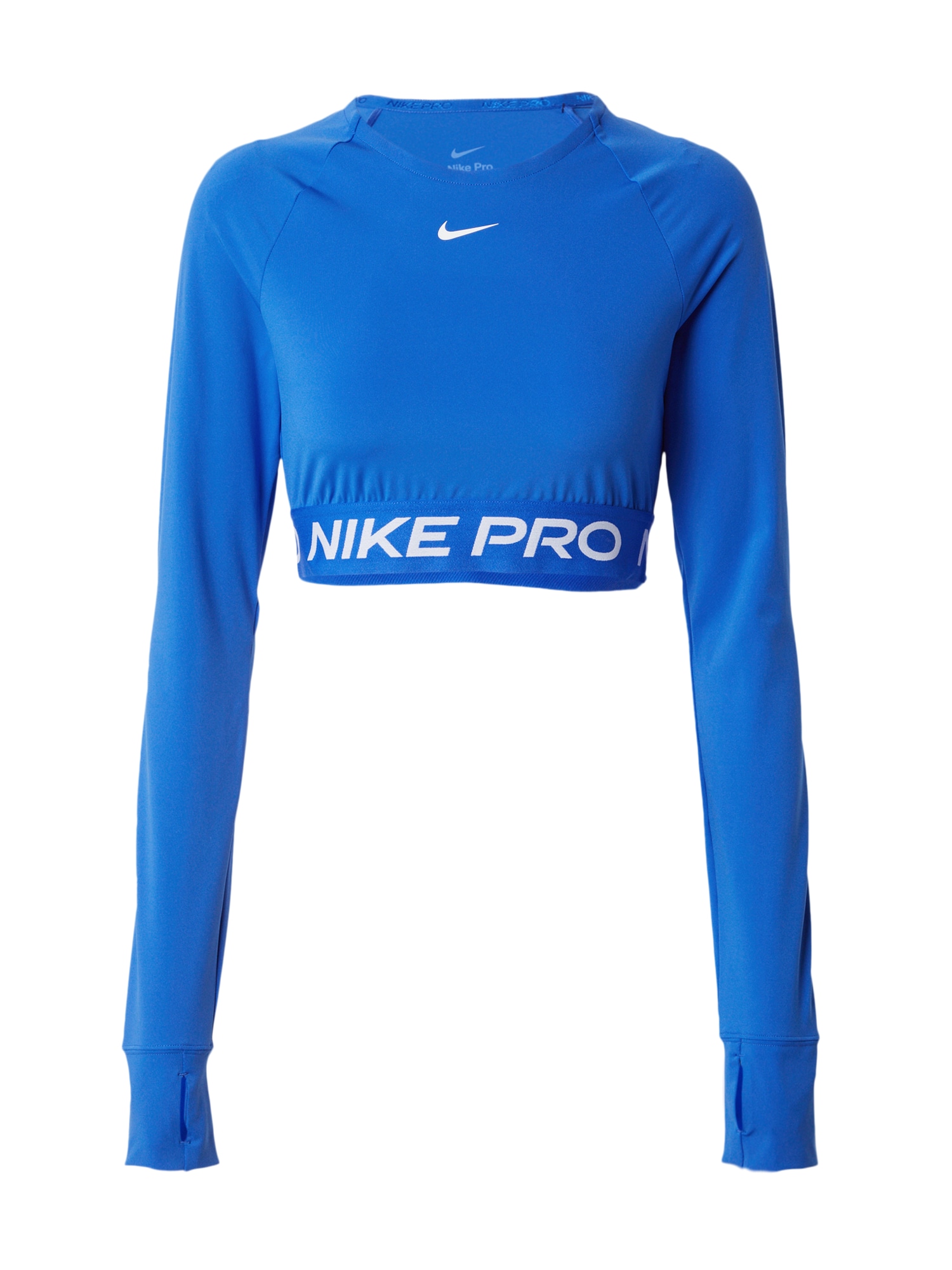 NIKE Sportiniai marškinėliai 'PRO' sodri mėlyna („karališka“) / balta