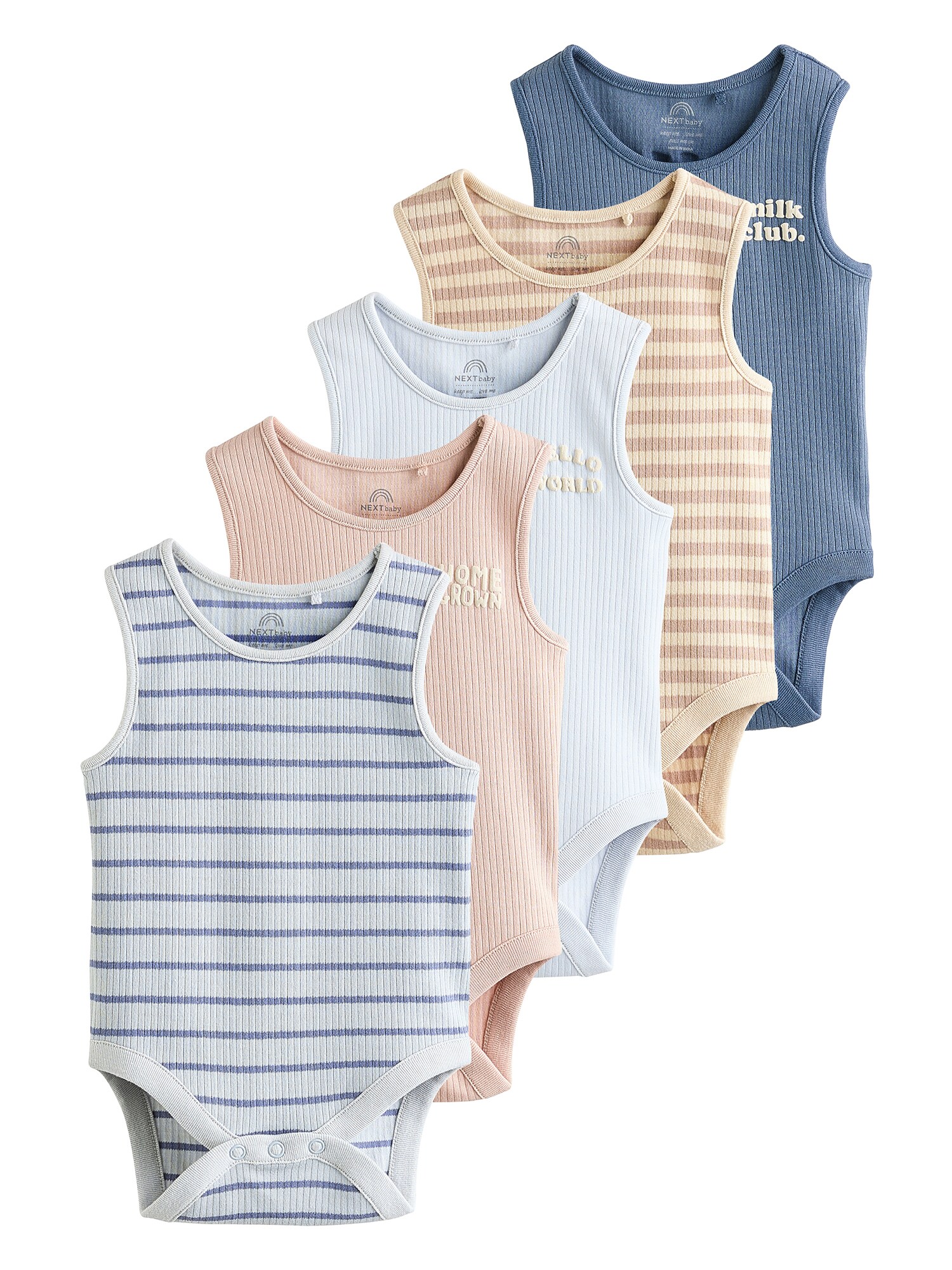 Next Salopetă/Body  bej / culoarea pielii / albastru porumbel / albastru pastel