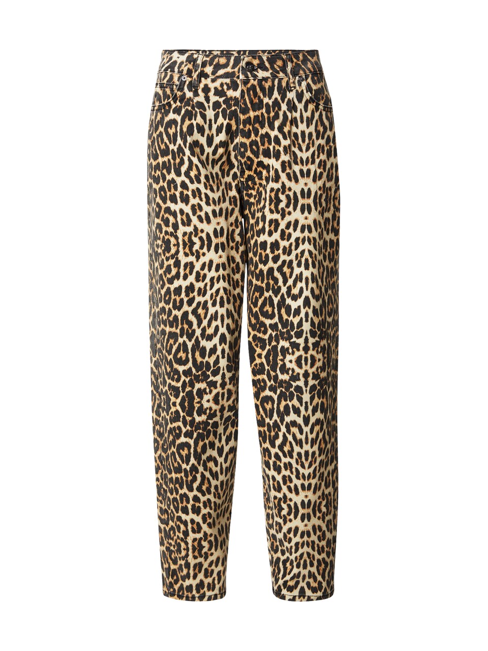 Pressveckade jeans beige / brokad