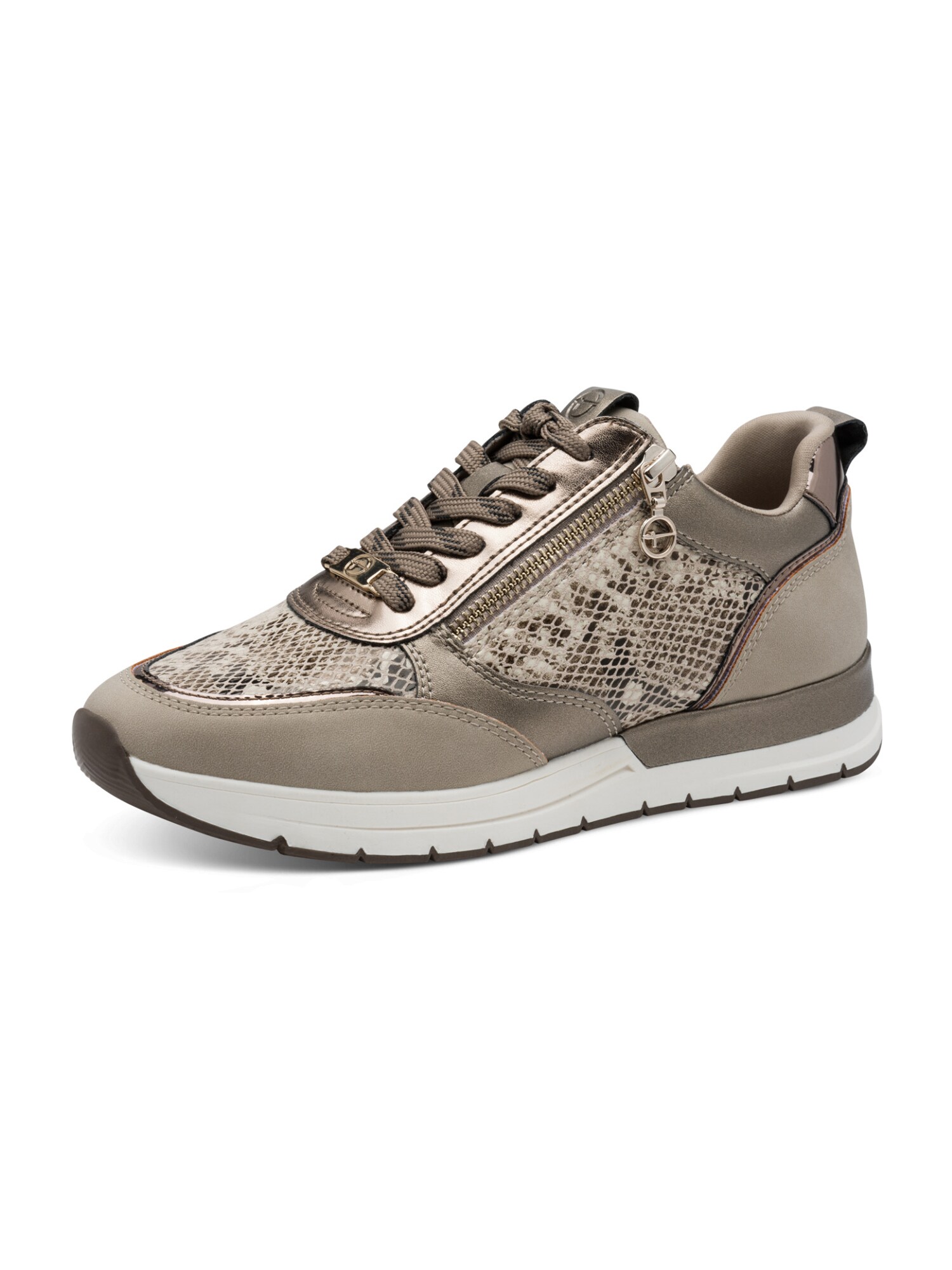 Tamaris Sneaker low  maro închis / bronz / gri taupe / alb murdar
