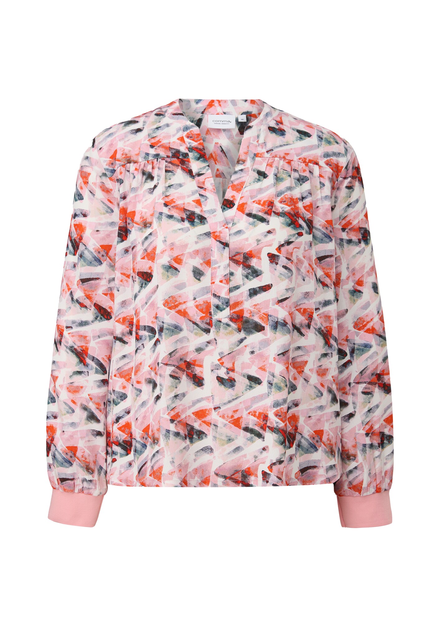 COMMA Bluza  mornarska / rosé / oranžno rdeča / bela