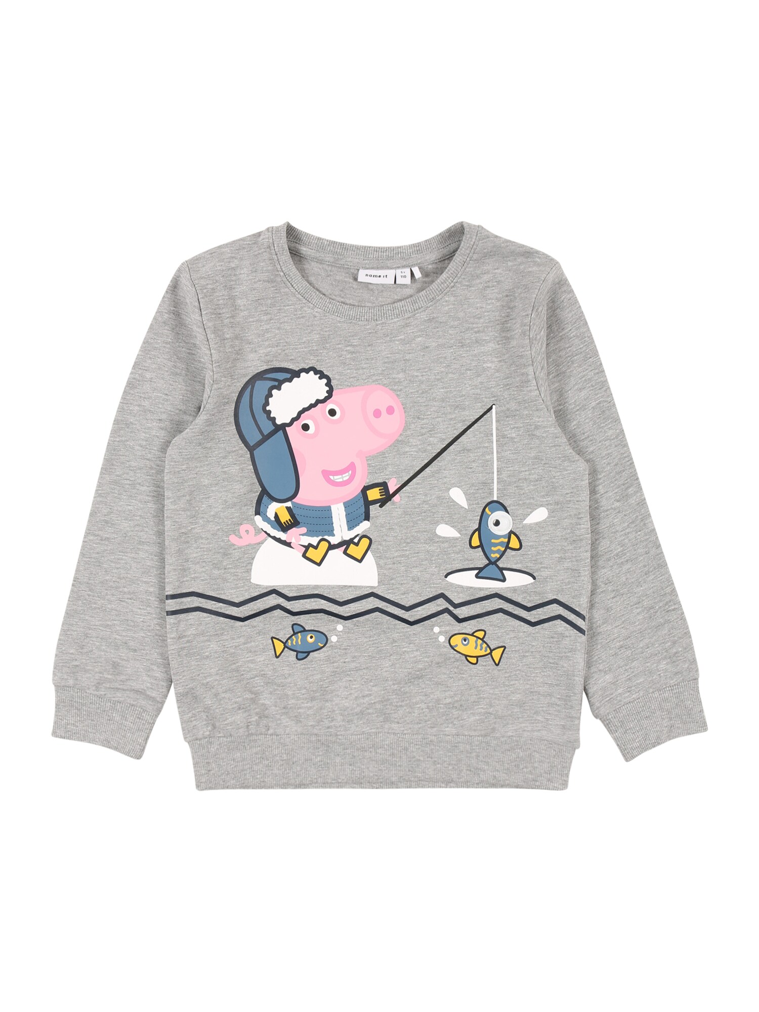 NAME IT Megztinis be užsegimo 'PEPPAPIG'  margai pilka / mišrios spalvos / rožinė