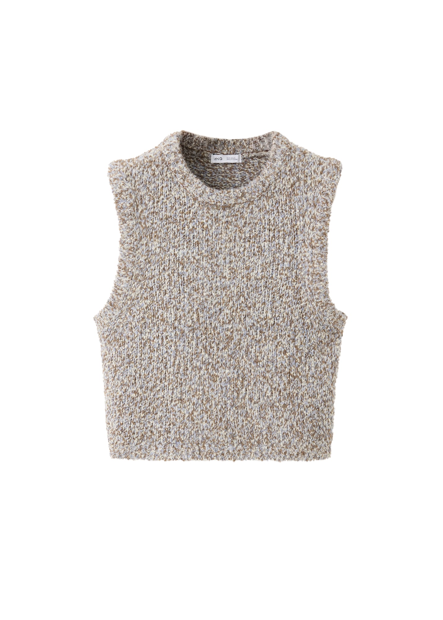 MANGO KIDS Pulover LUCIE albastru deschis / ciocolatiu / alb