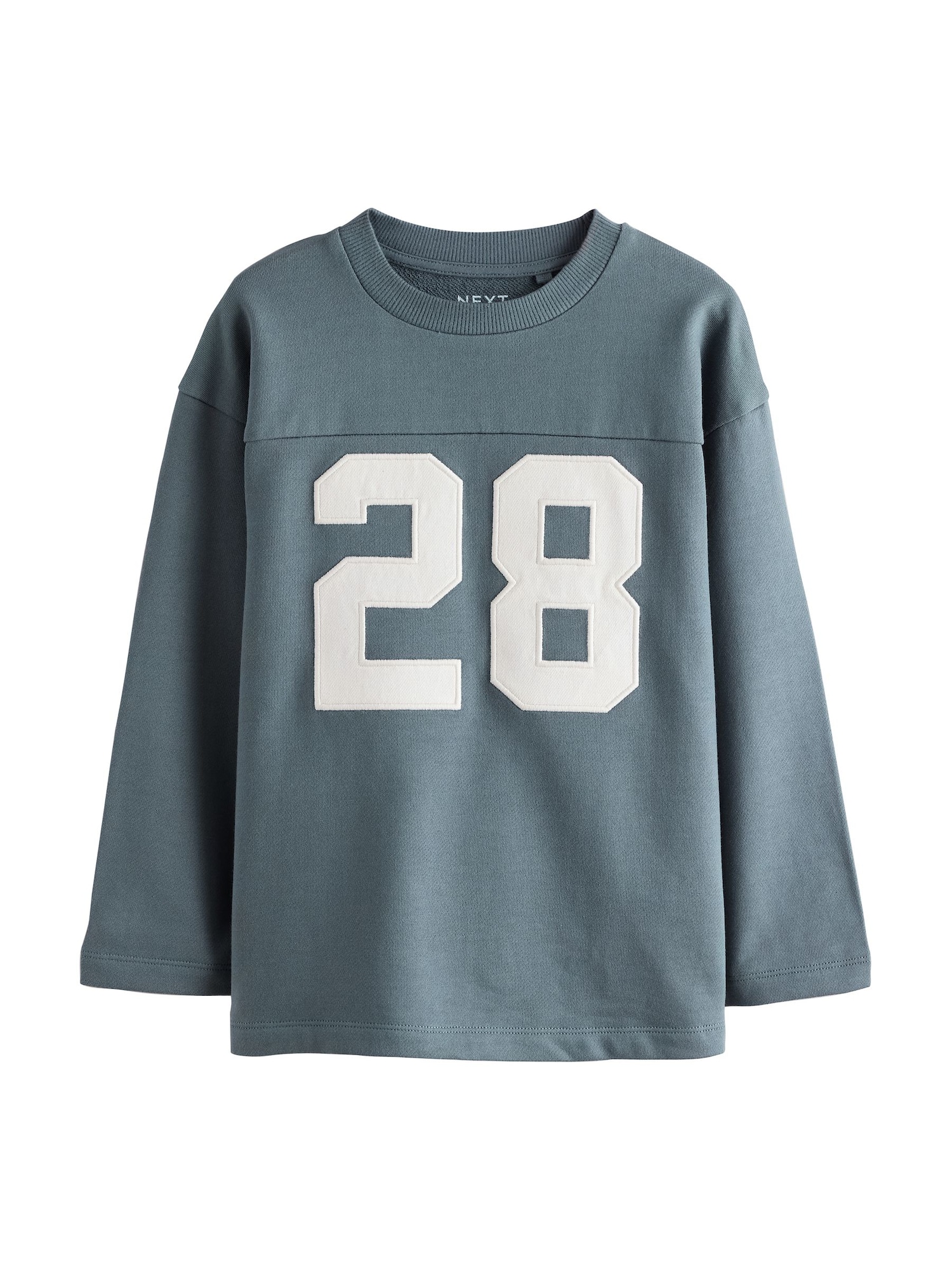 Next Tricou gri grafit / alb lână