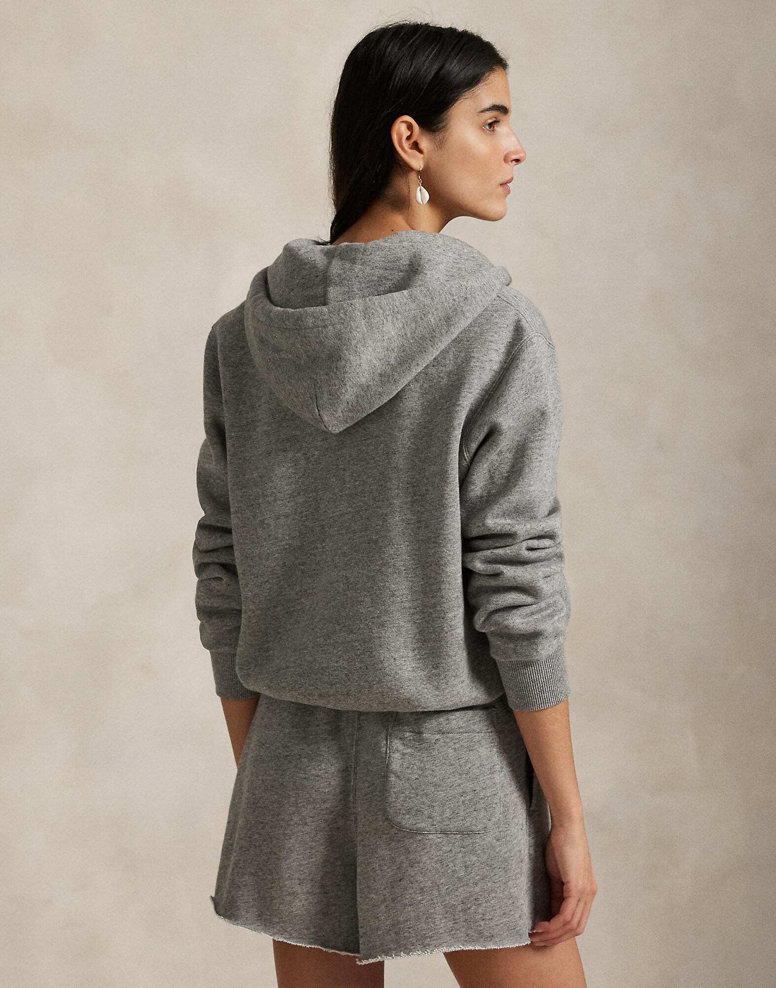Polo Ralph Lauren Sudadera con cremallera gris moteado – imagen 3