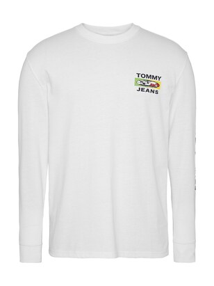 Tommy Jeans Shirt ‘Mono Positivity’ Groen / Rood / Zwart / Wit