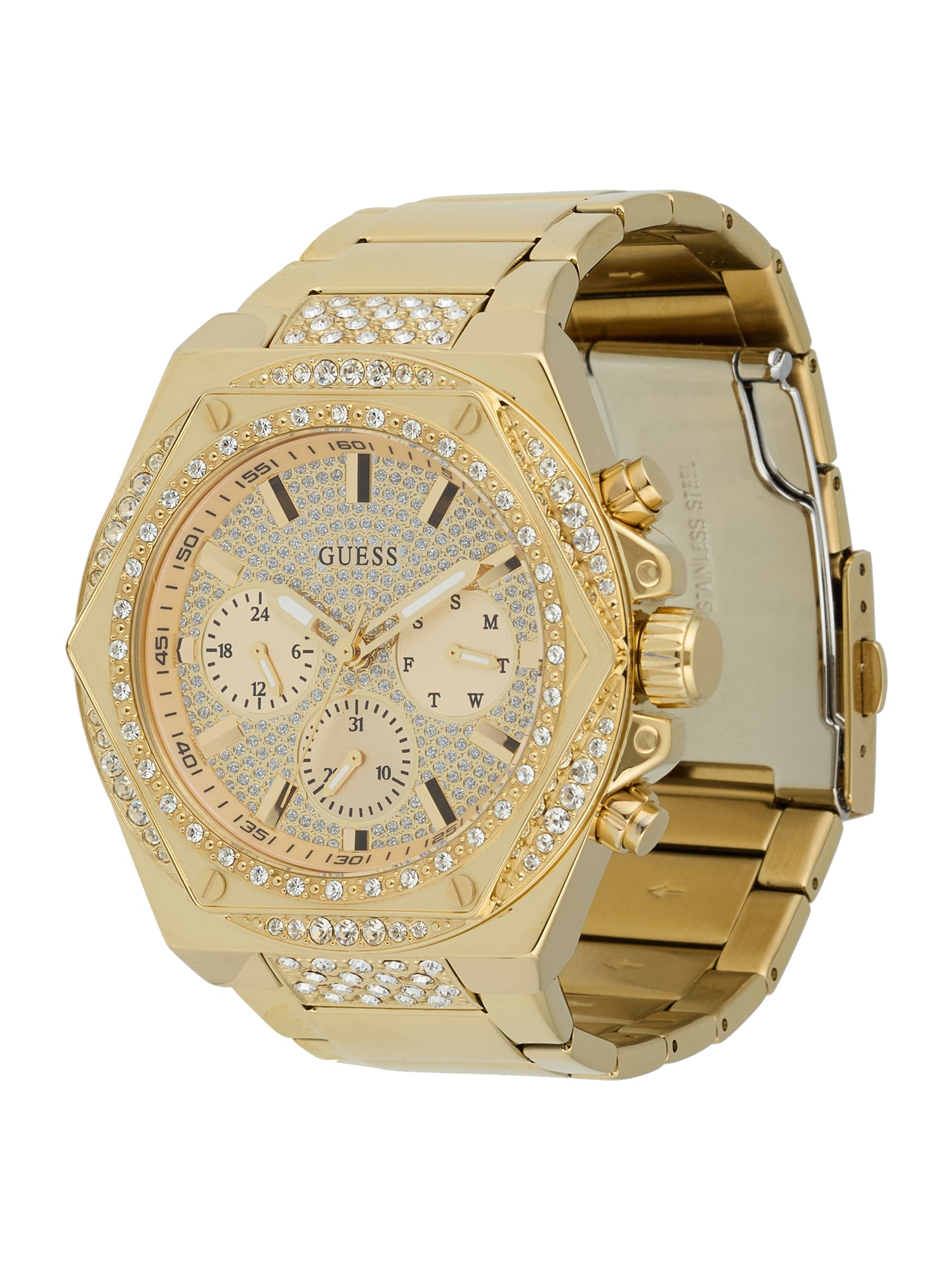 GUESS Ceas analogic FURY  auriu