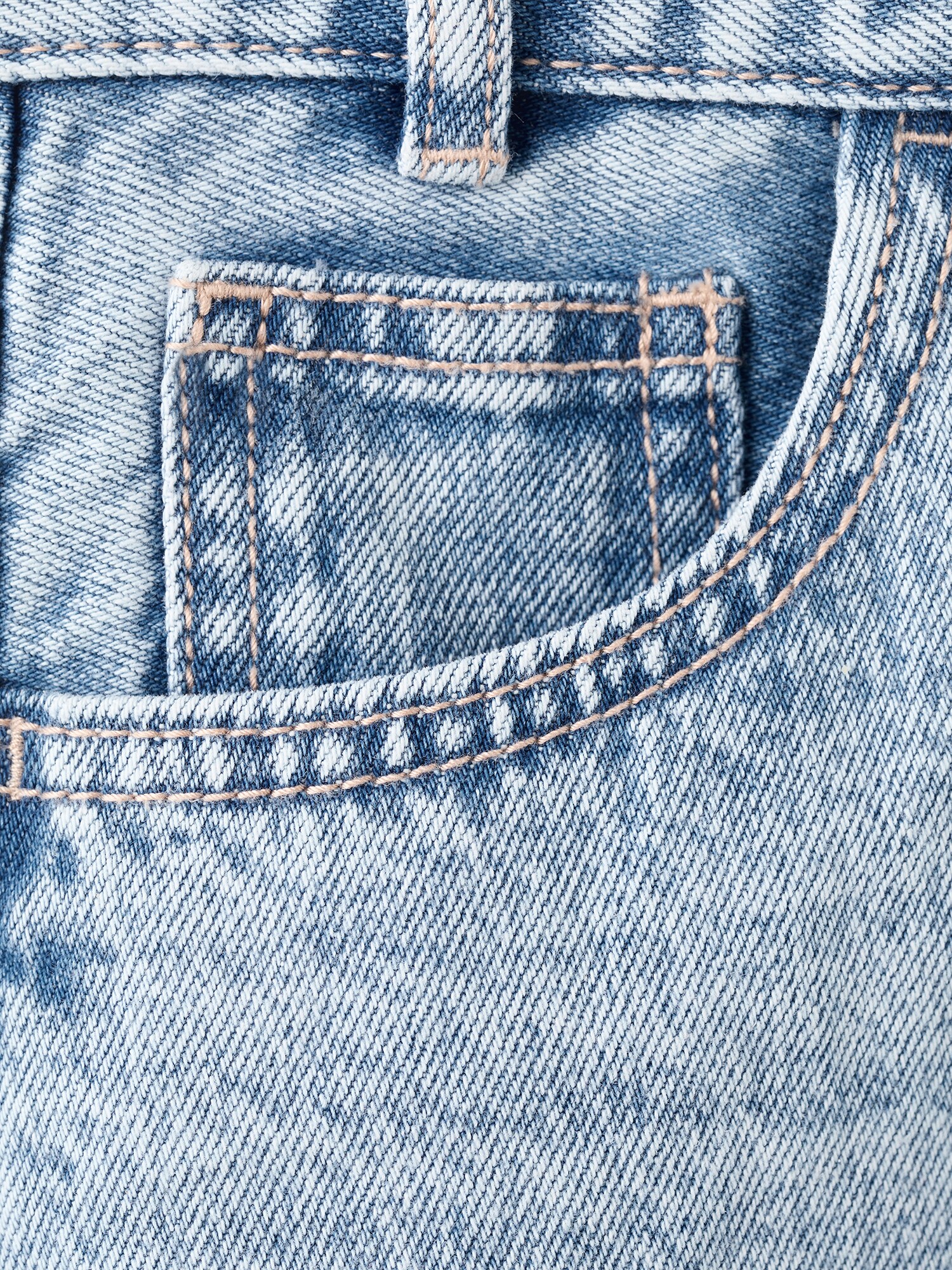 MANGO TEEN Sukňa  modrá denim (obrázok 6)