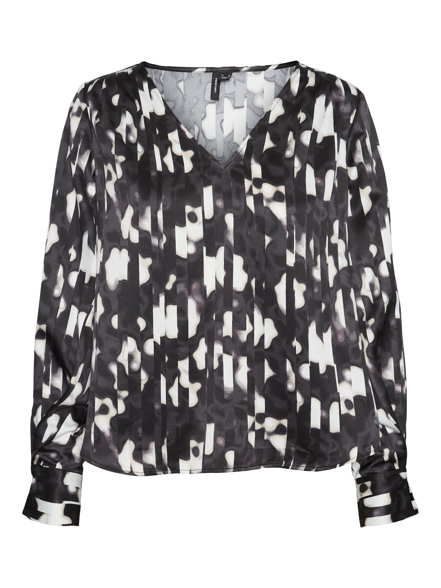 VERO MODA Bluză MERLE  negru / alb