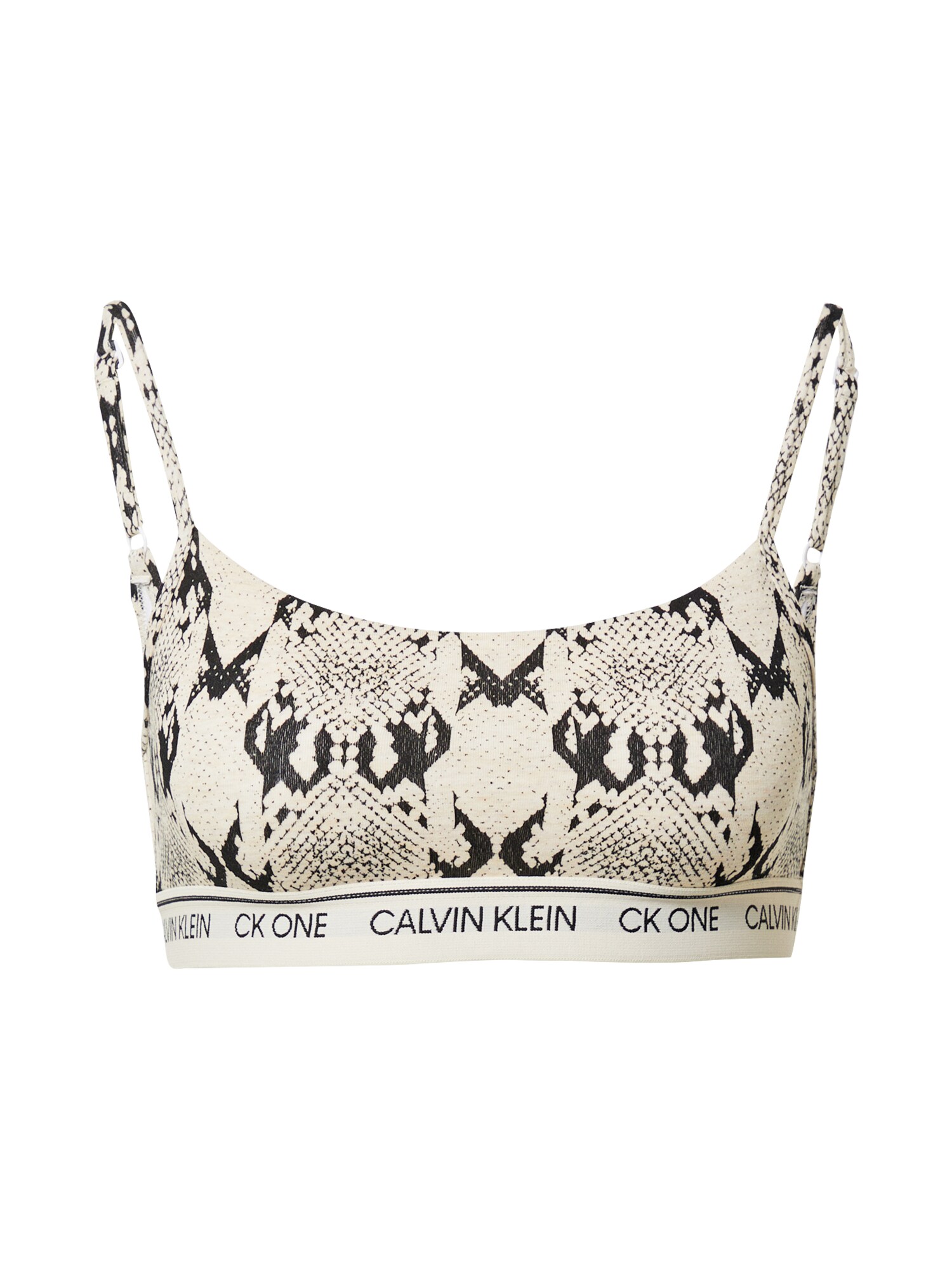 Calvin Klein Underwear Liemenėlė 'UNLINED BRALETTE'  juoda / smėlio