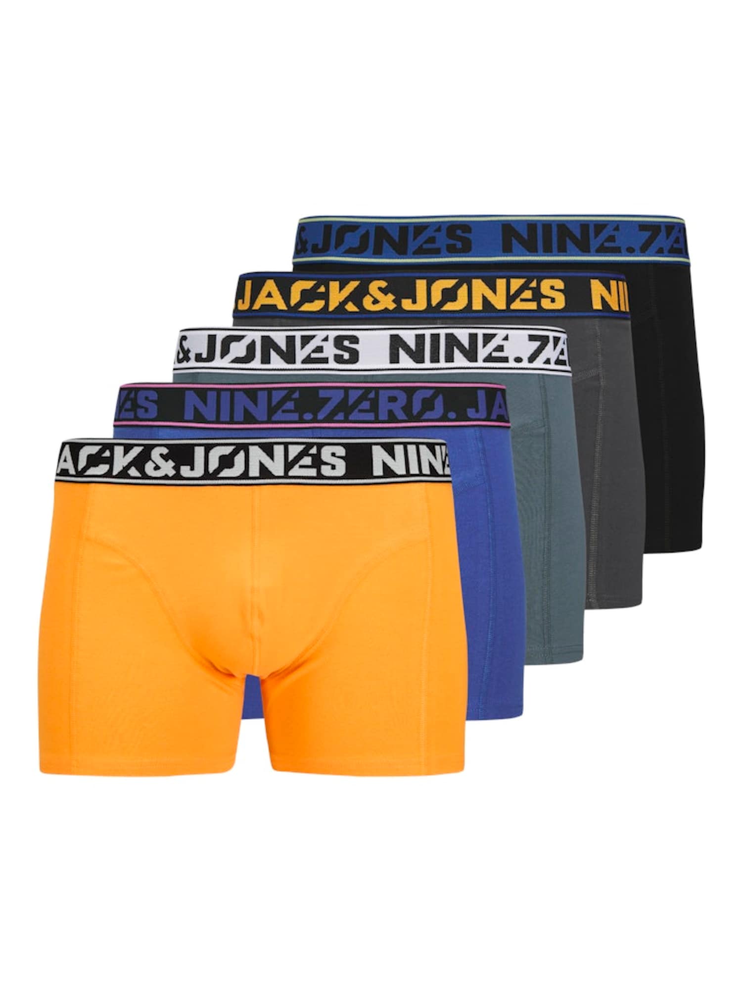 JACK & JONES Boxeri JACNINE  albastru / galben auriu / gri bazalt / negru