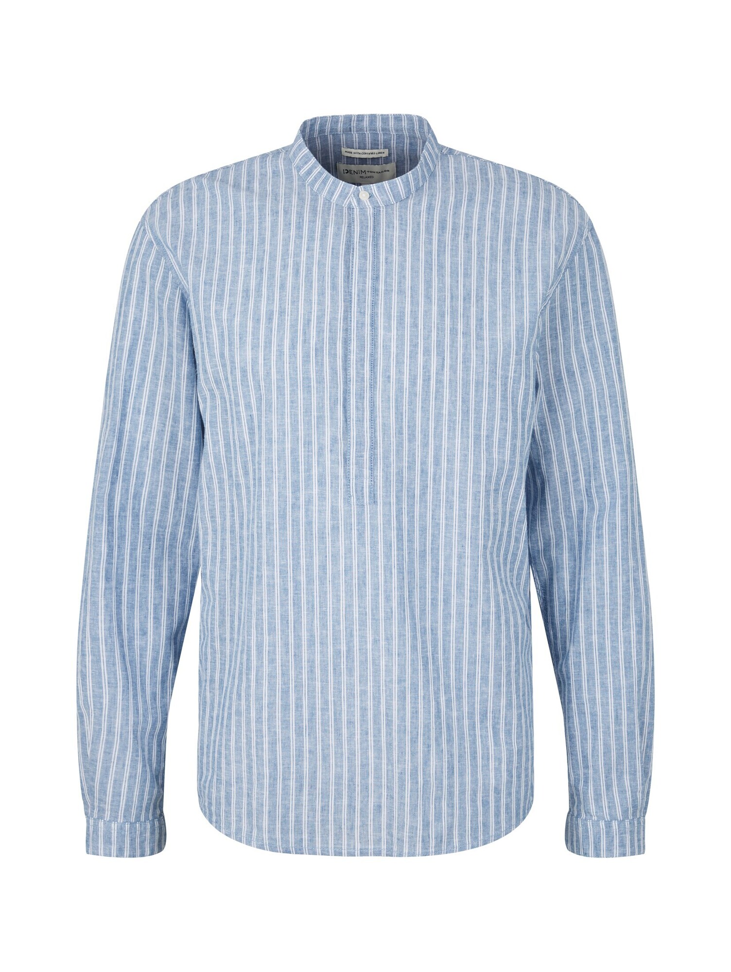 TOM TAILOR DENIM Košeľa  nebesky modrá / biela