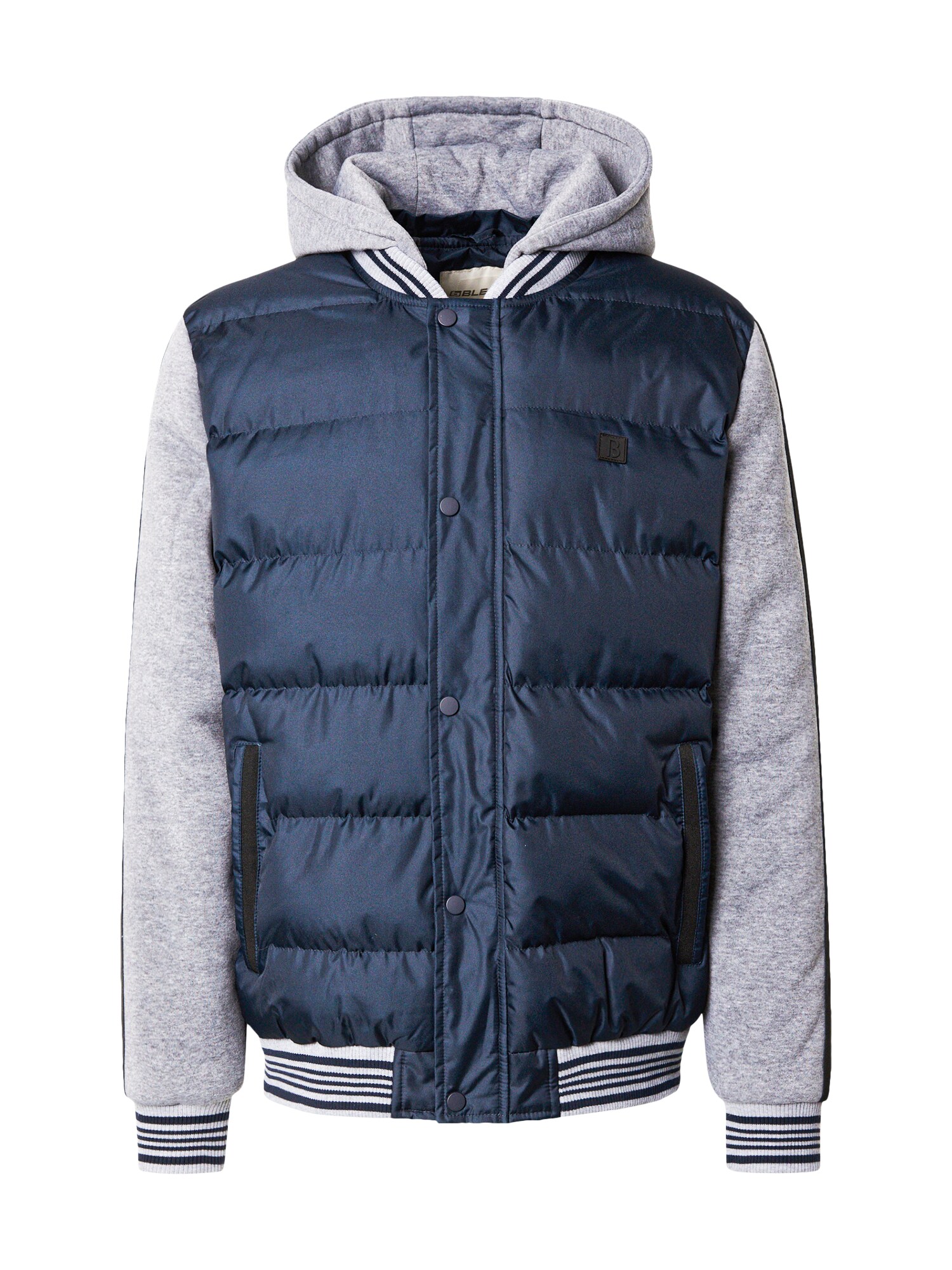 BLEND Geacă de primăvară-toamnă BHERNIE  albastru noapte / gri amestecat