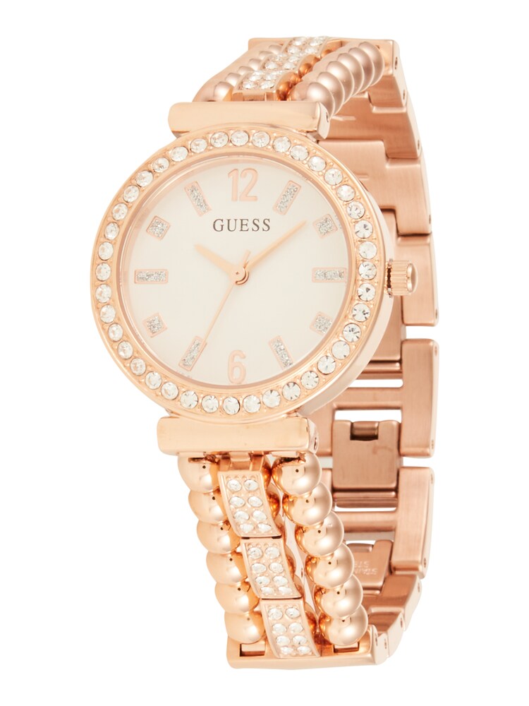 GUESS Uhr 'Gala' Damen Größe One Size rosegold / schwarz / transparent / weiß