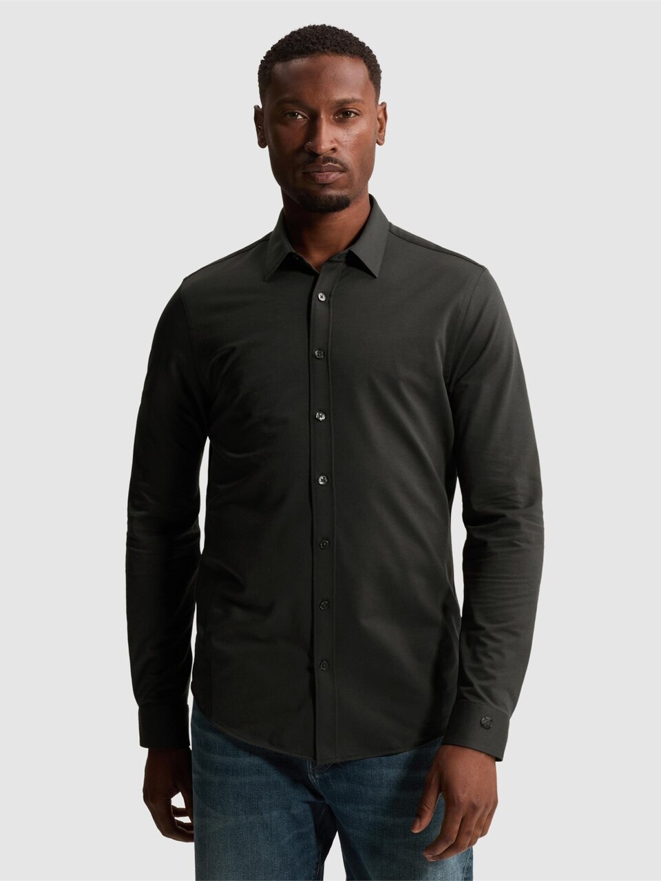 Skjorta 'Shirt in jersey with Kent collar'