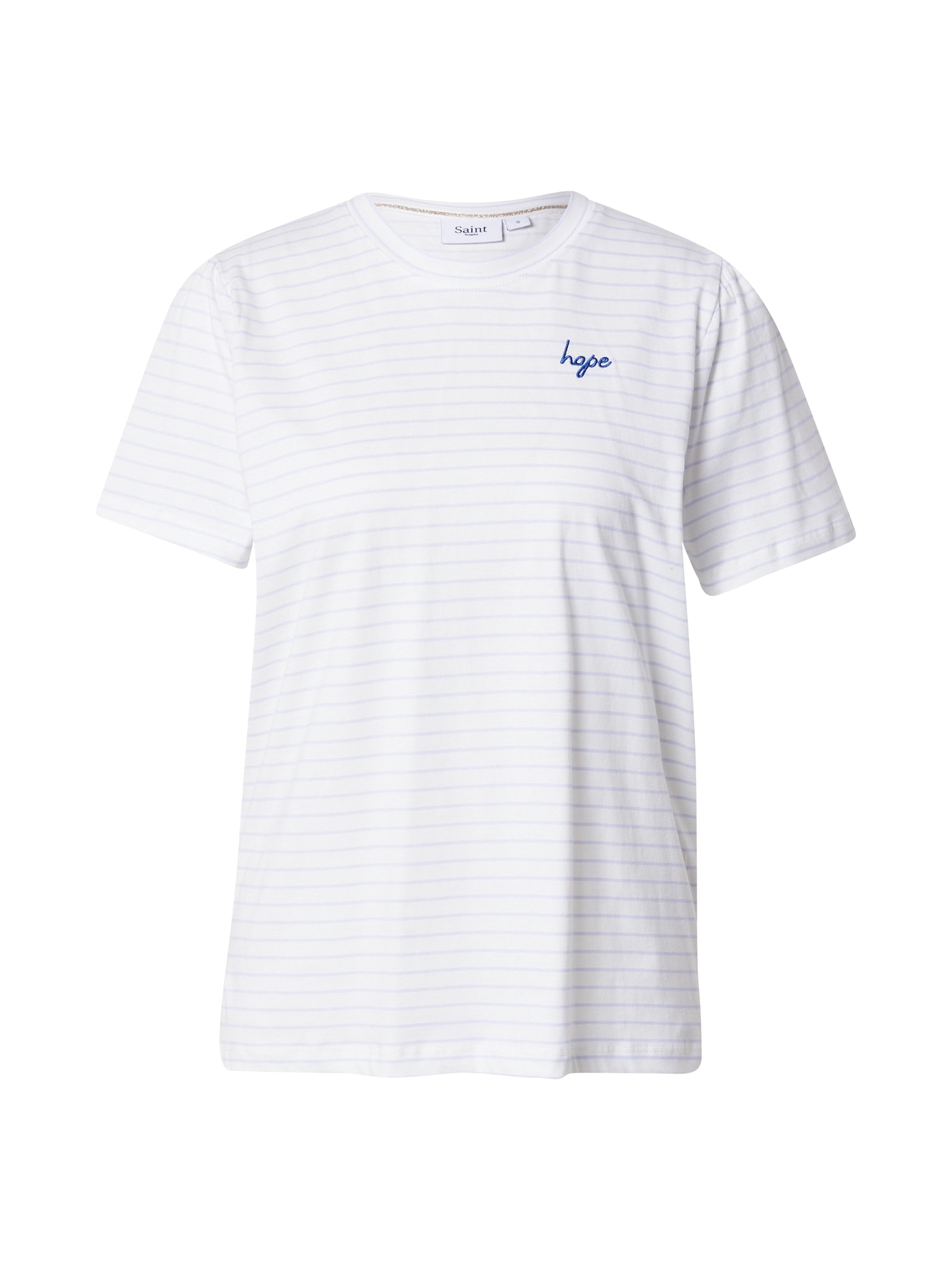 SAINT TROPEZ Marškinėliai 'Lathasz' balta / kupranugario / šviesiai mėlyna