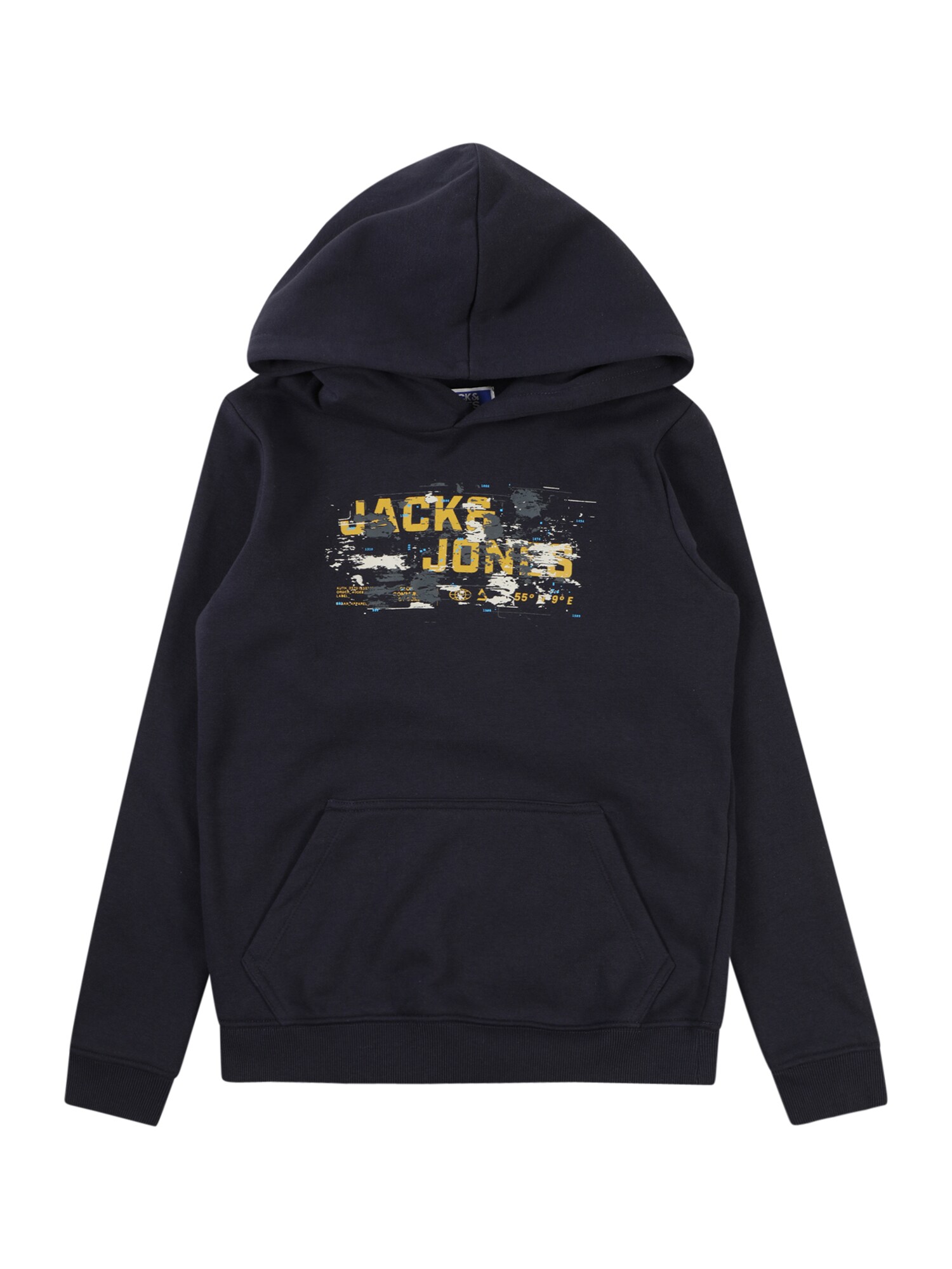 Jack & Jones Junior Mikina  námornícka modrá / žltá / sivá / biela