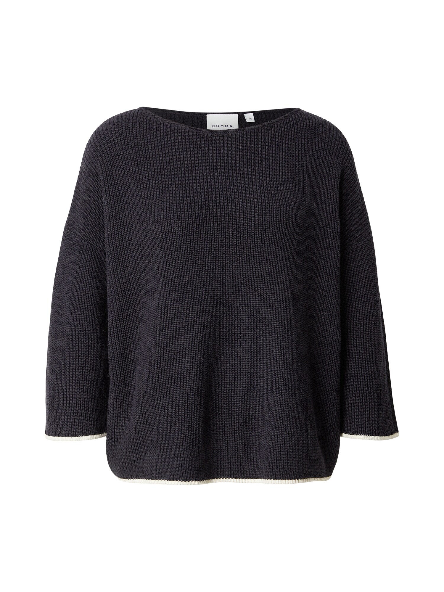 COMMA Pulover  bleumarin / alb