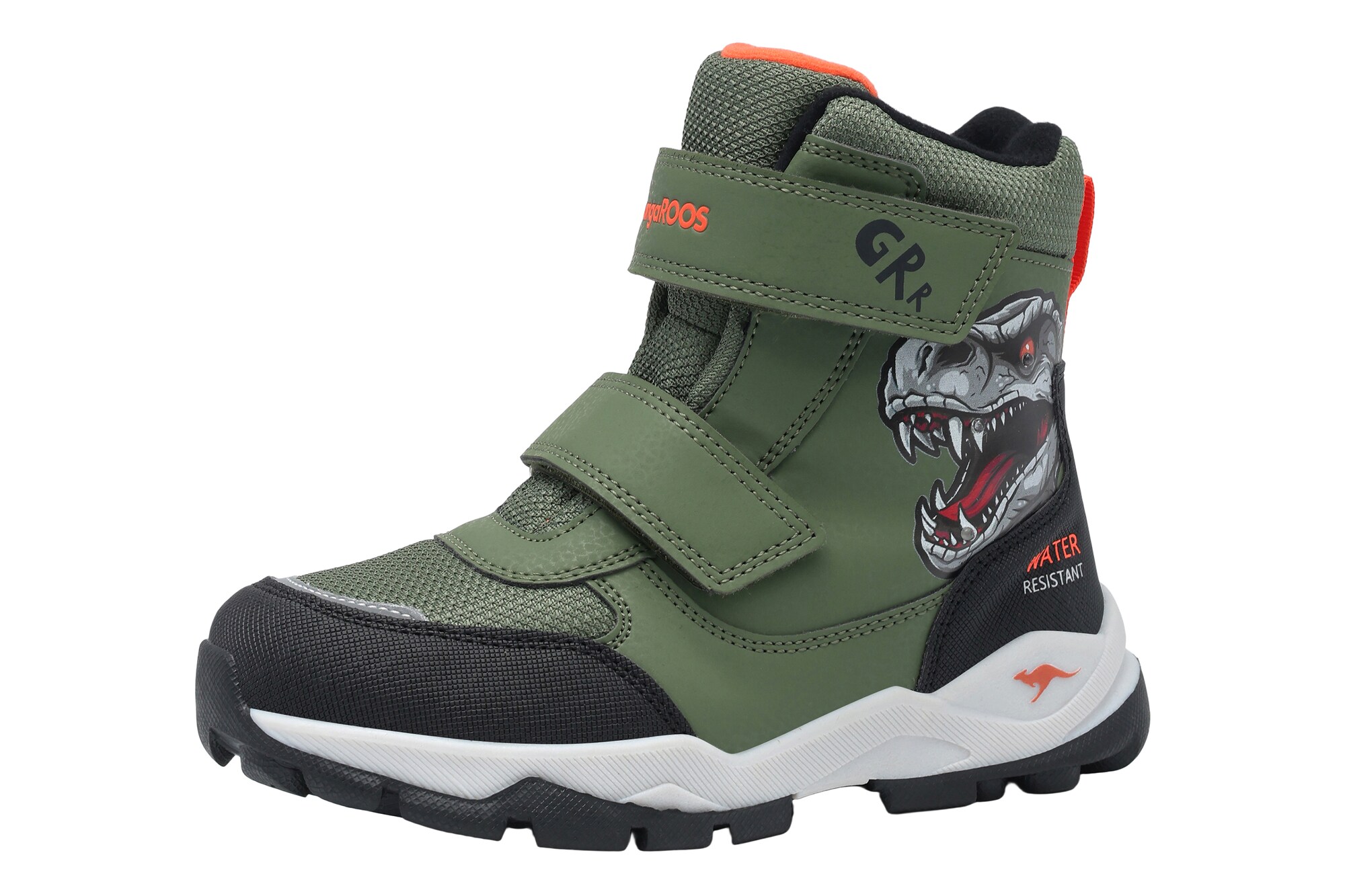 KangaROOS Cizme K-FR Laser gri închis / oliv / portocaliu / negru