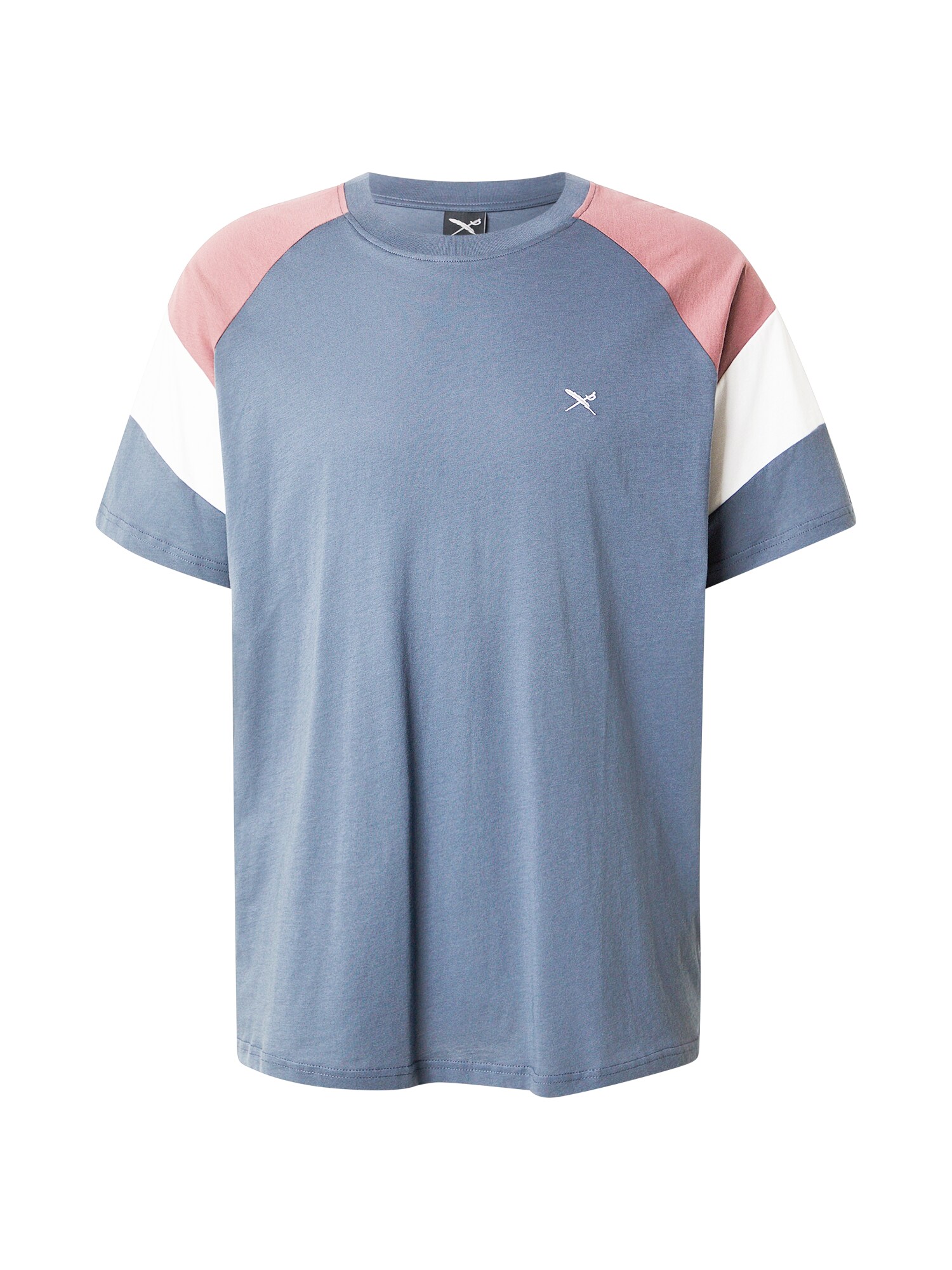 Iriedaily Tricou 'Flowing'  gri bazalt / roz pal / alb