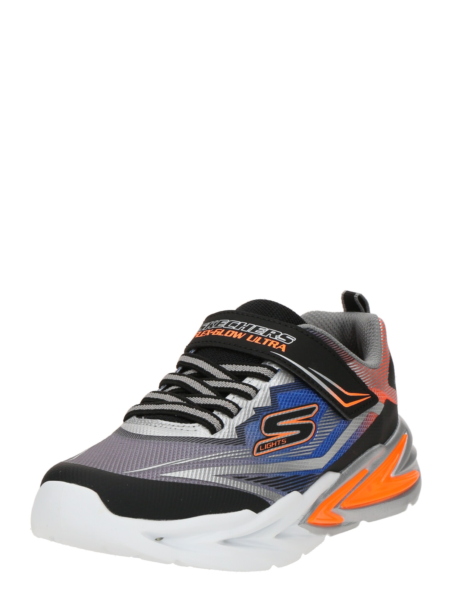 SKECHERS Tenisky 'FLEX-GLOW ULTRA'  modrá / sivá / oranžová / čierna