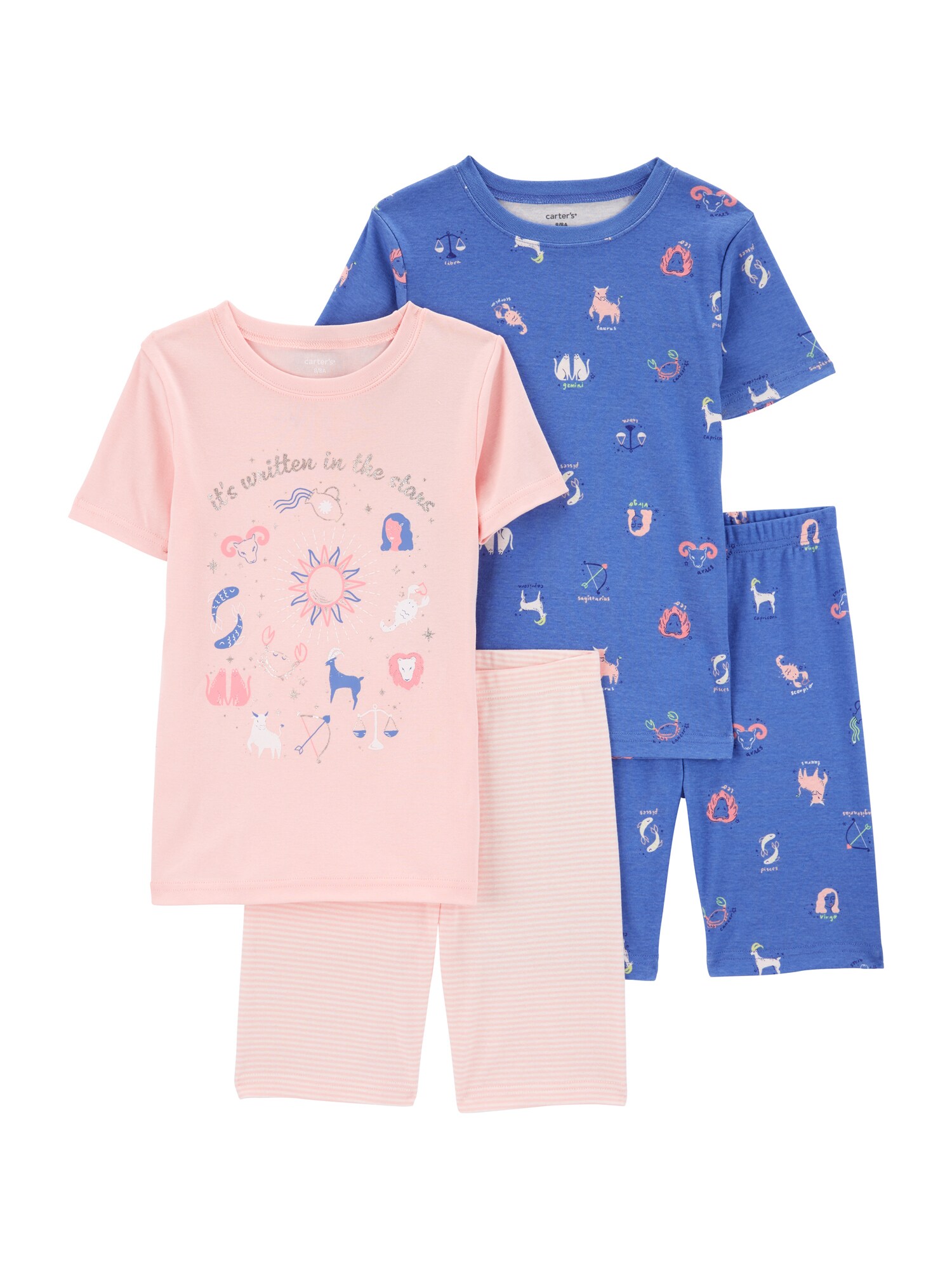 Carter's Pyžamo  modrá / ružová / strieborná / biela