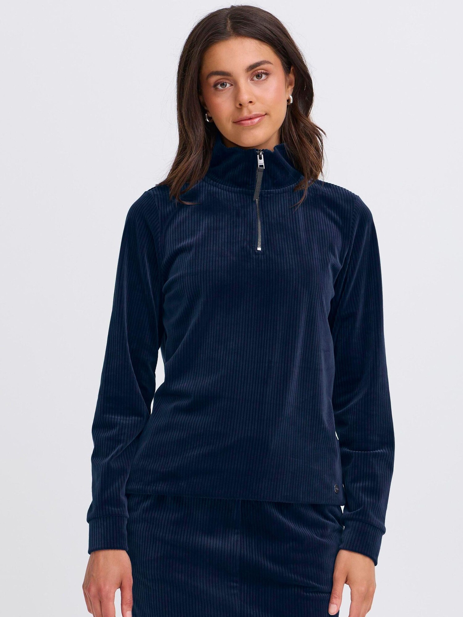 Thumbnail - Oxmo Longsweatshirt  OXEBBA HALFZIP