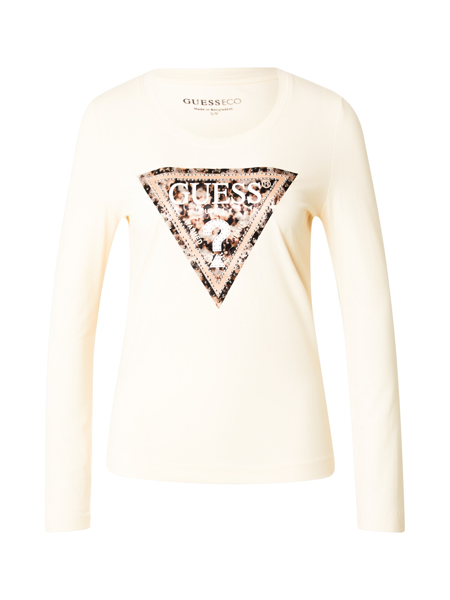 GUESS Tricou  maro / maro cappuccino / negru / alb