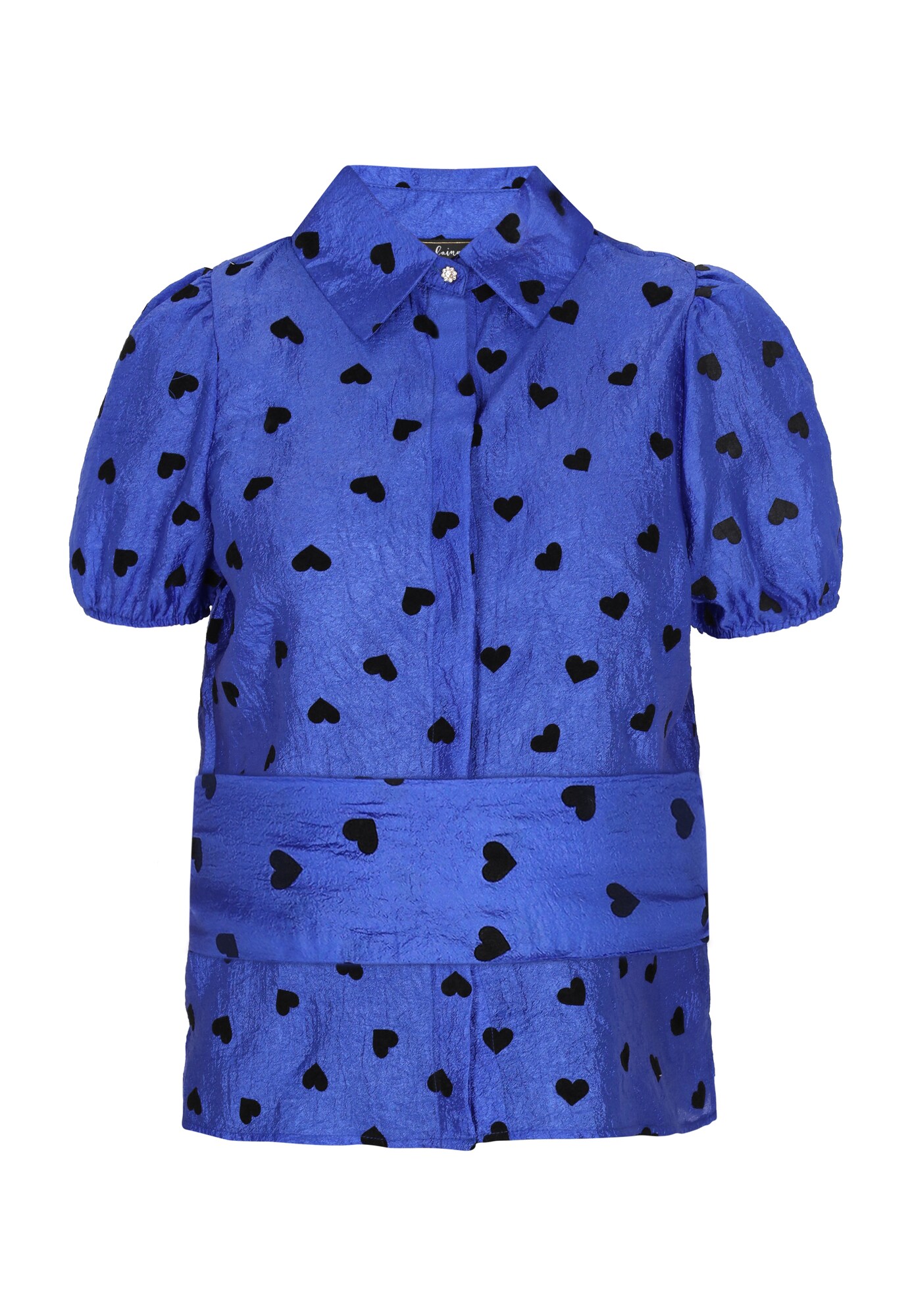 faina Bluză Fashion Look  albastru / negru
