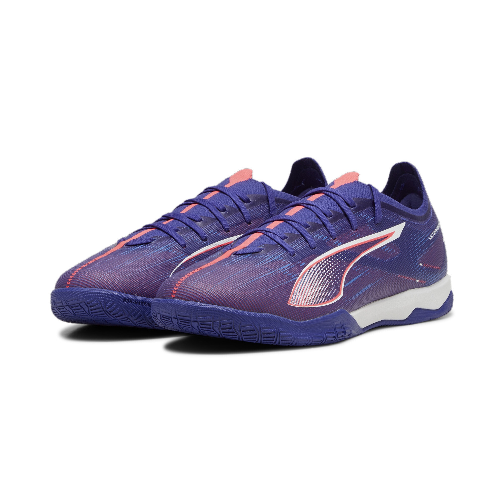 PUMA Futballcipők 'Ultra 5 Match It'  ibolyakék / rózsaszín / fehér termék 2. képe