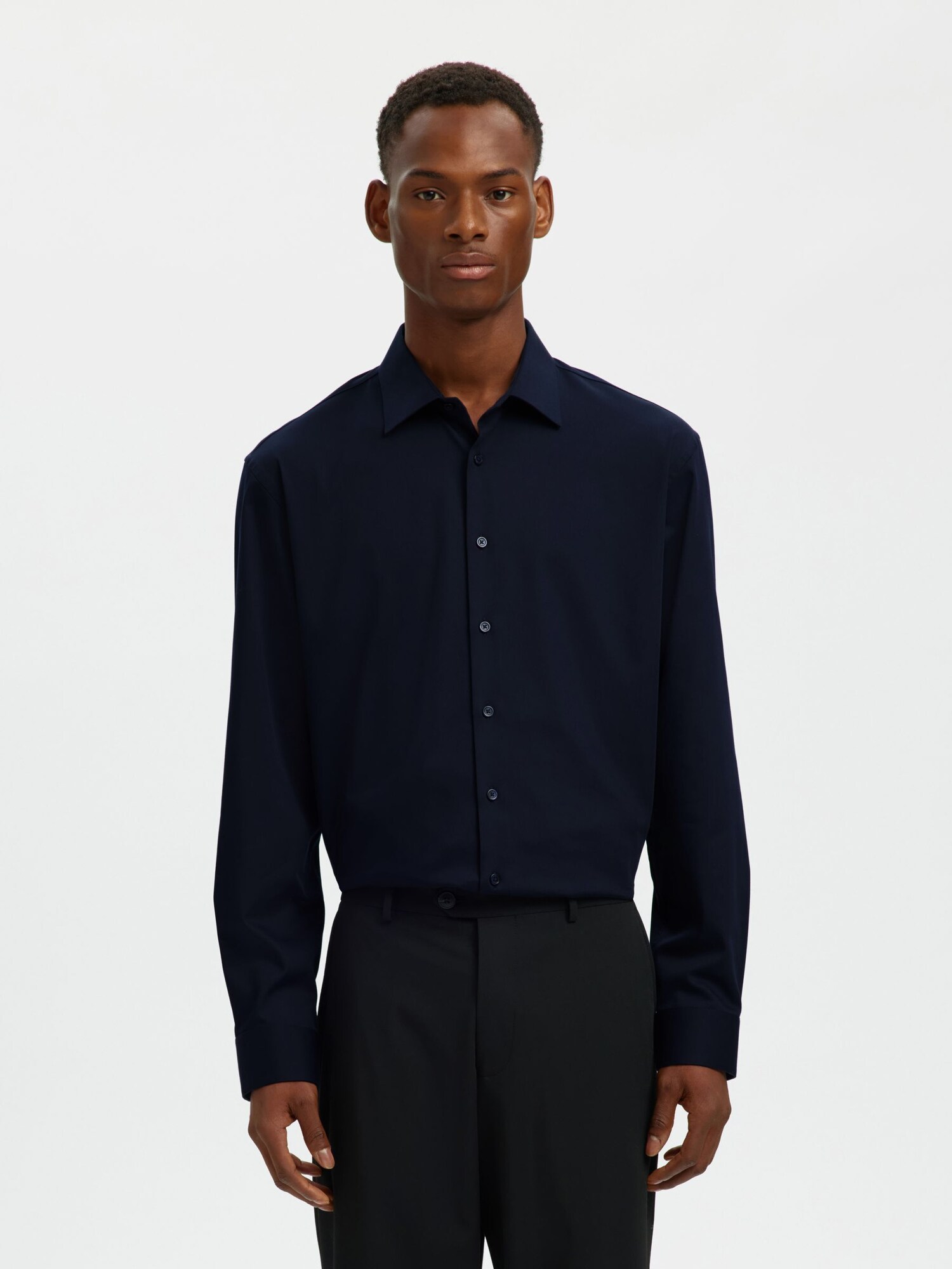 SELECTED Camisa  azul noche