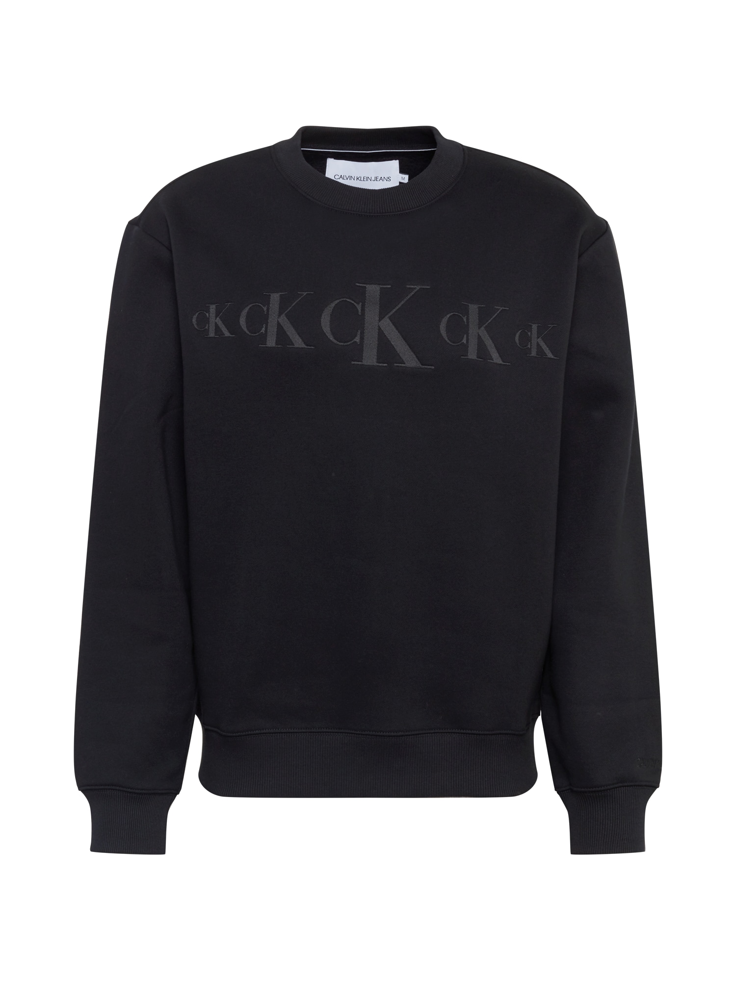 Calvin Klein Jeans Megztinis be užsegimo  juoda / tamsiai pilka