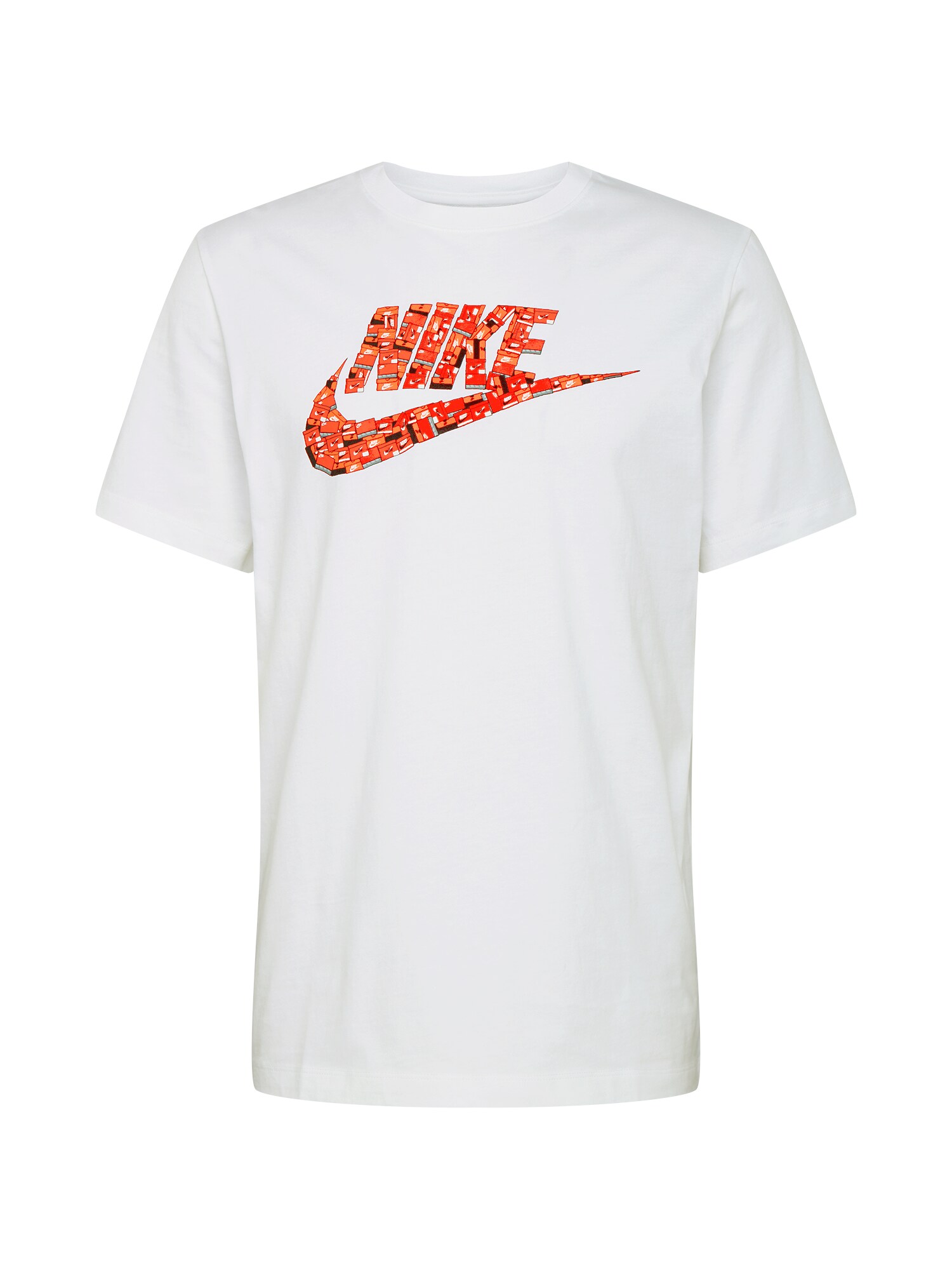 Nike Sportswear Marškinėliai  balta / oranžinė