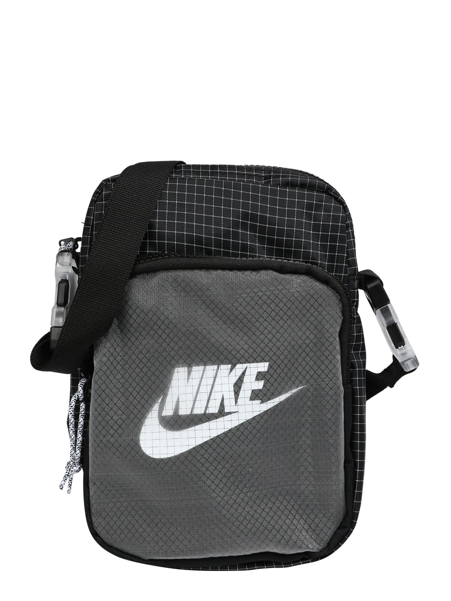 Nike Sportswear Rankinė su ilgu dirželiu 'Heritage 2.0'  tamsiai pilka / juoda / balta
