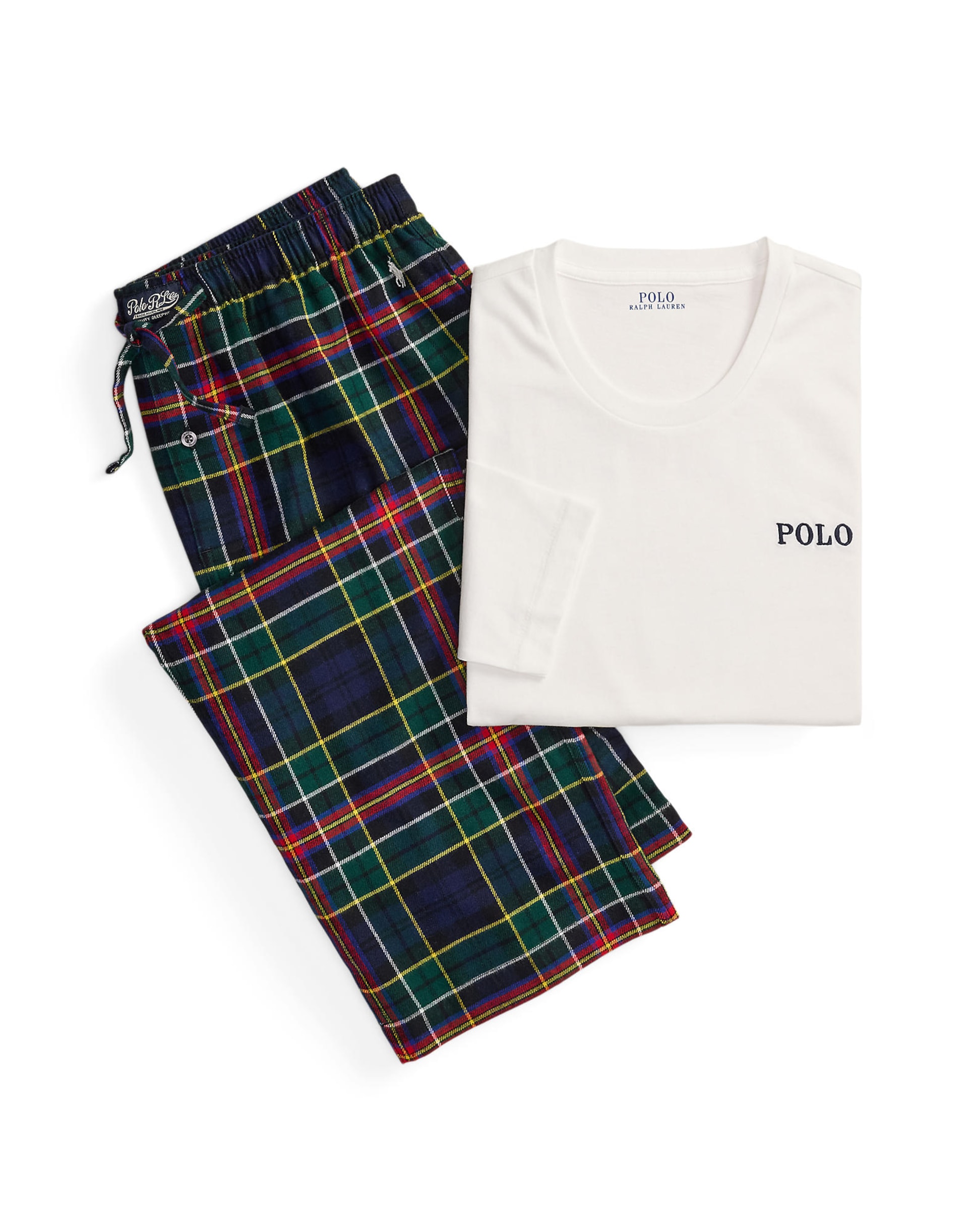 Polo Ralph Lauren Pyjamas lång mörkblå / mörkgrön / grenadine herr