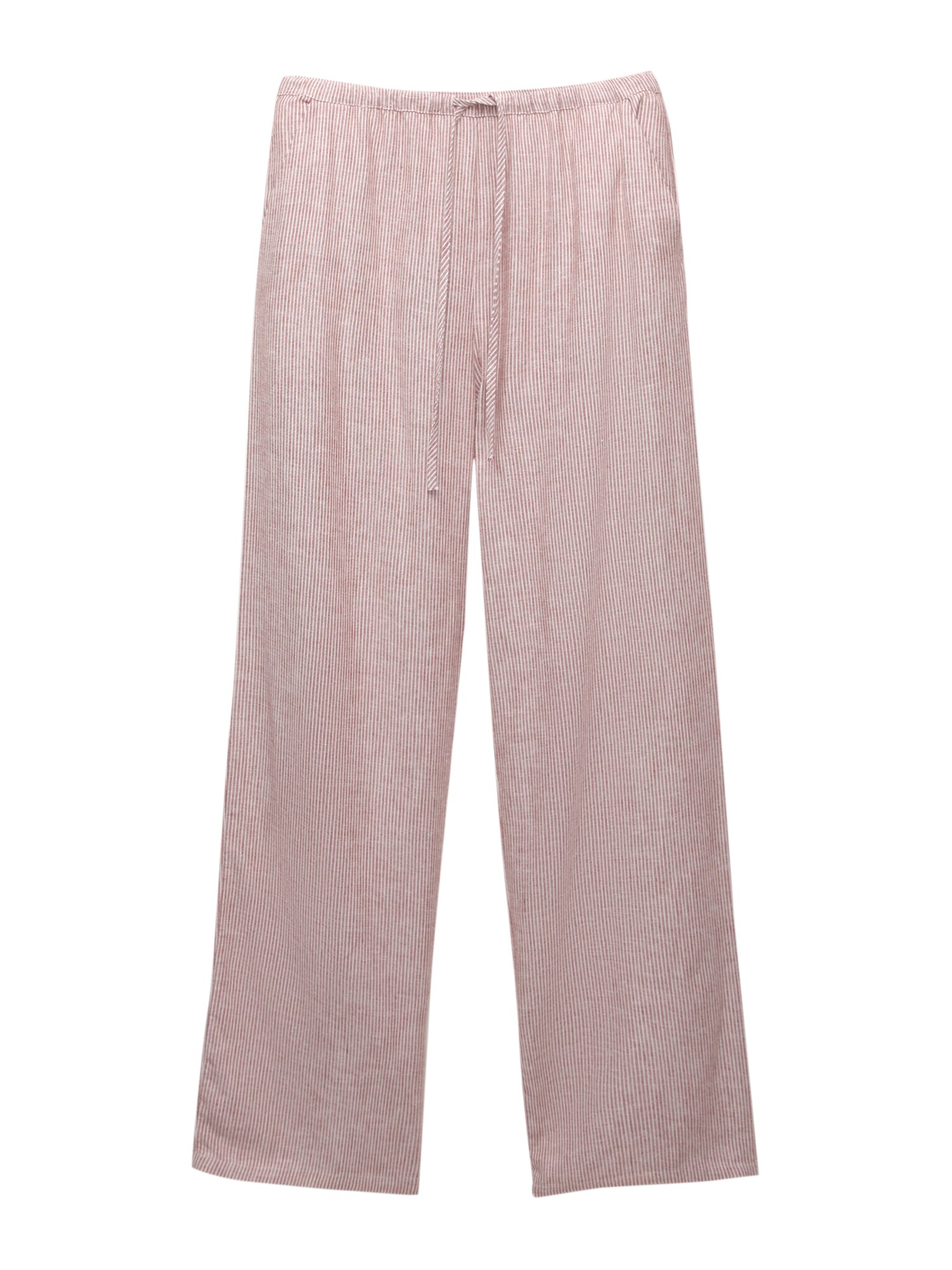 Pull&Bear Nohavice  burgundská / biela