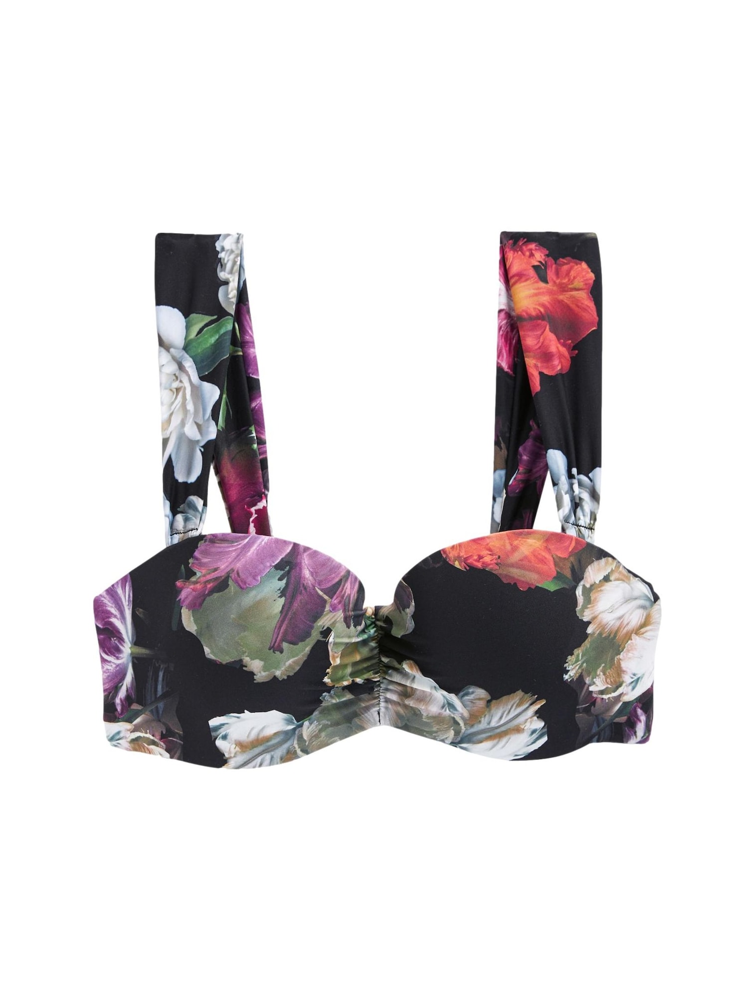 Next Sutien costum de baie  kaki / lila / roșu bordeaux / negru