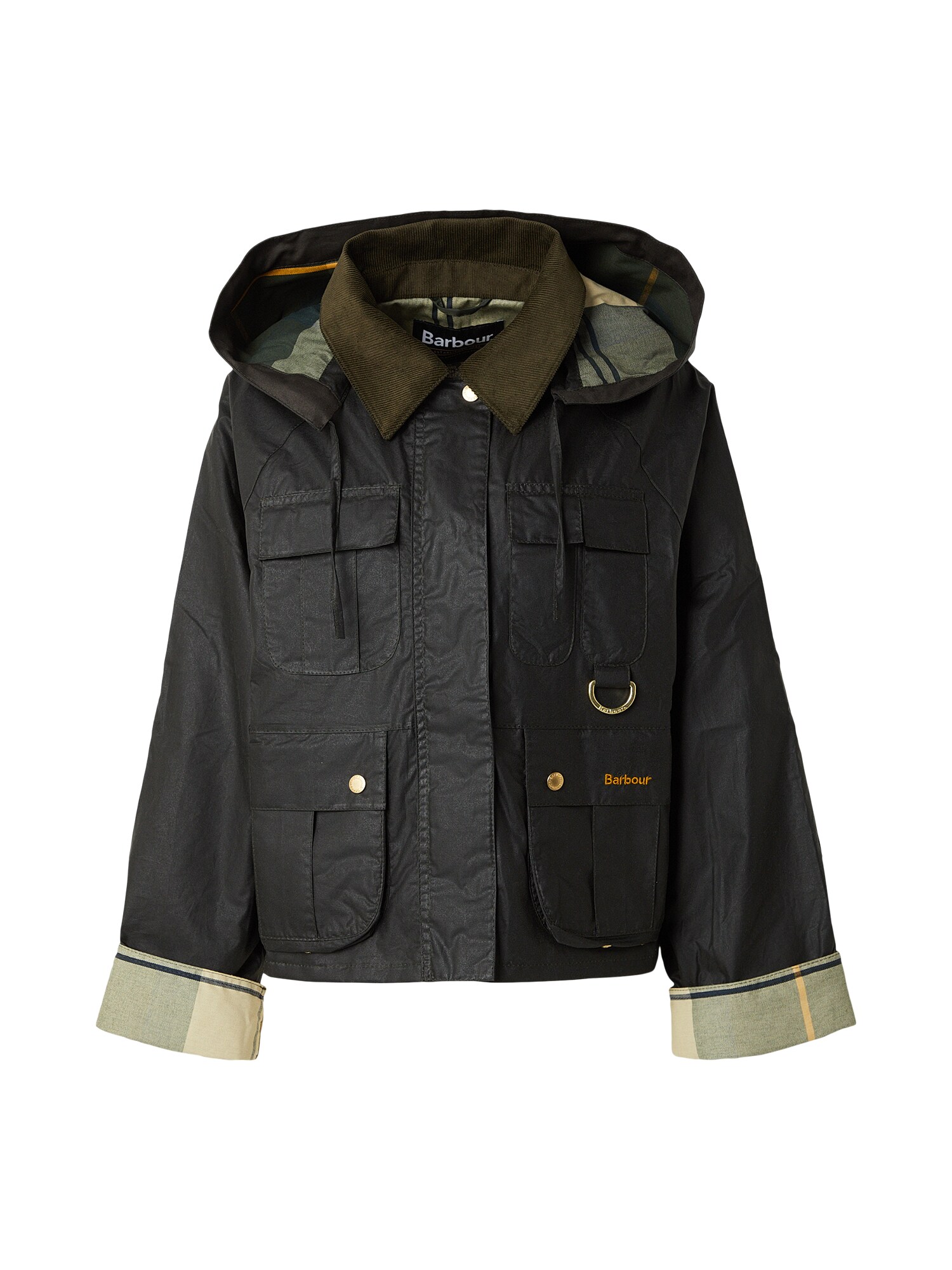 Barbour Prechodná bunda 'Liza'  antracitová / kaki / olivová / pastelovo zelená