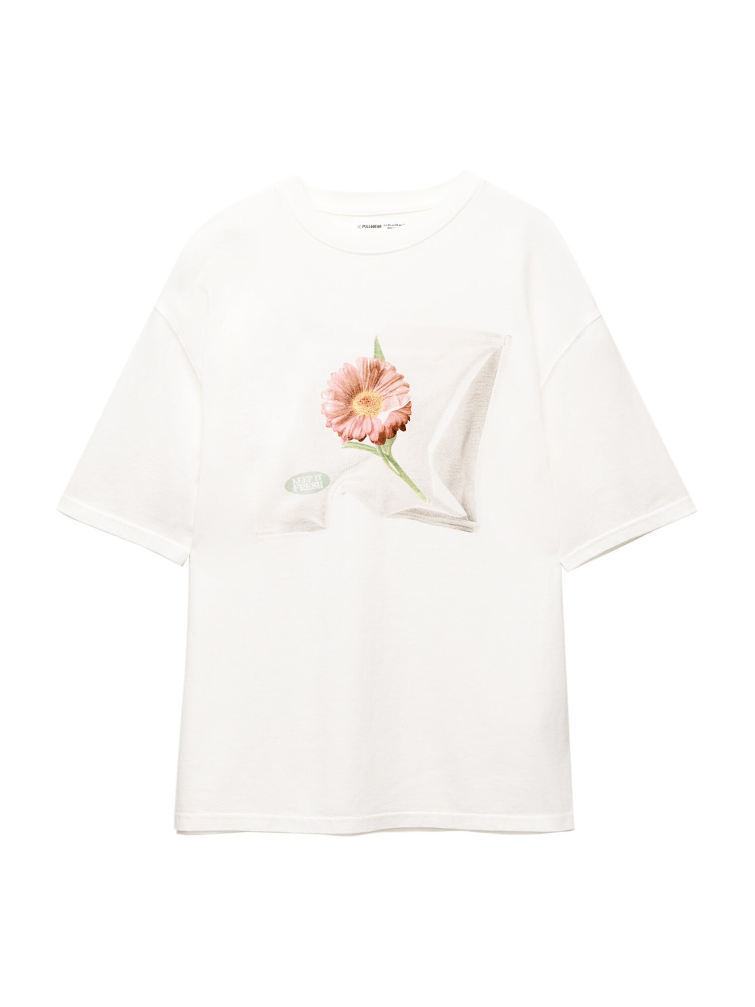 Pull&Bear Oversize póló  konyak / taupe / fáradt rózsaszín / fehér akciós termékkép 1