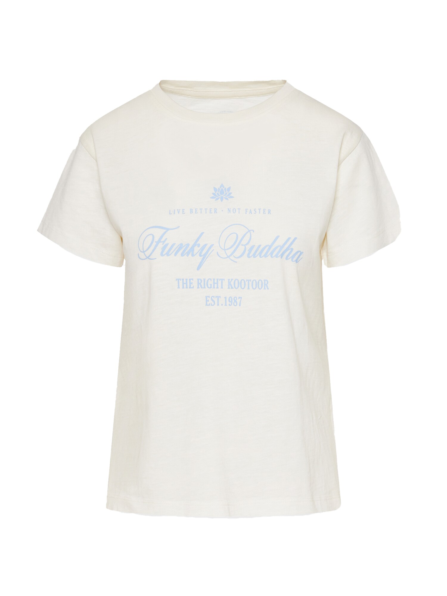 Funky Buddha Póló  ekrü / kék akciós termékkép 1