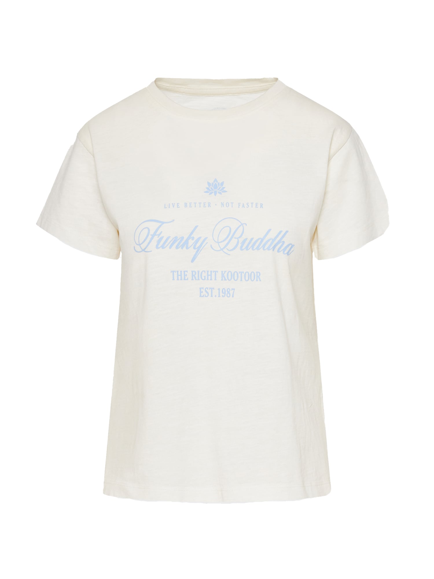 Funky Buddha Póló ekrü / kék akciós termékkép 1
