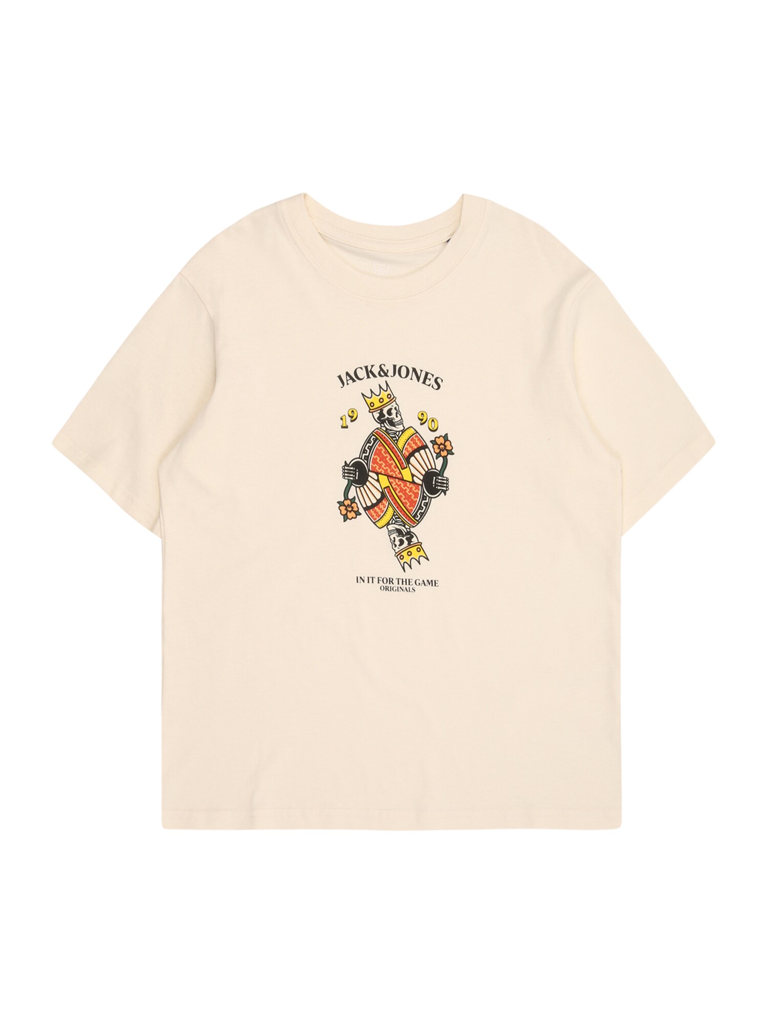 Jack & Jones Junior Póló 'JORAnatomy Skull'  krém / sárga / narancs / fekete akciós termékkép 1