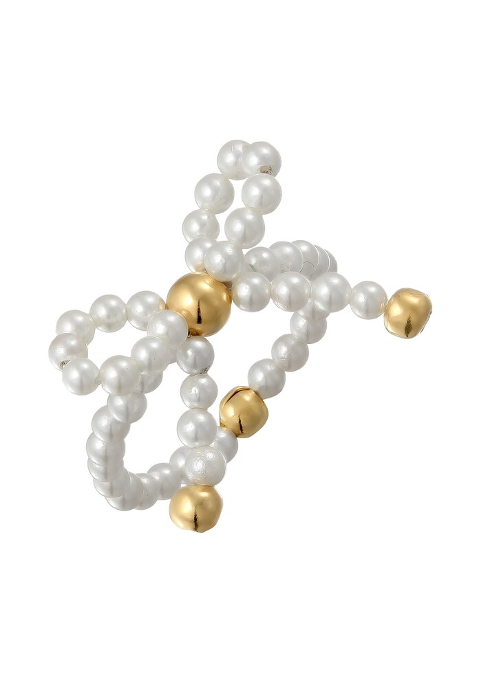 ELLI PREMIUM Ring 'Schleife' Damen Größe 56 weiß