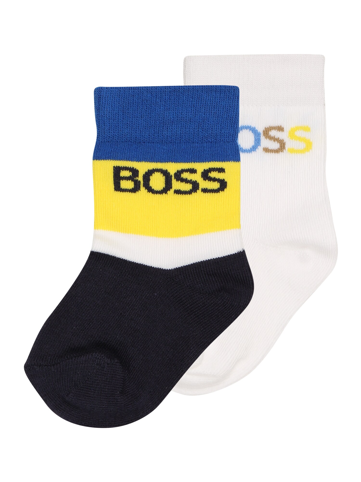 BOSS Kidswear Kojinės tamsiai mėlyna jūros spalva / balta / geltona / mėlyna